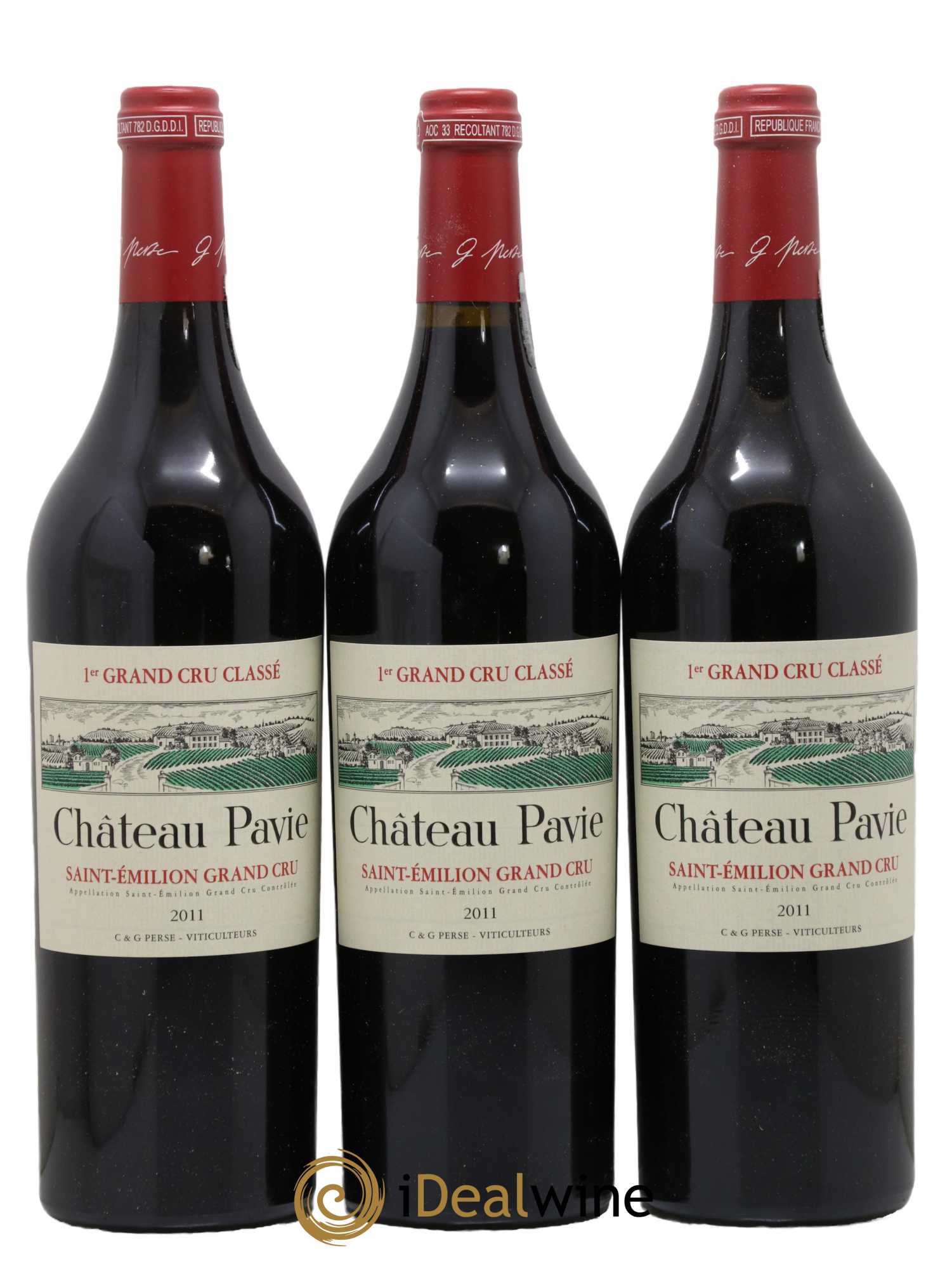 Château Pavie 1er Grand Cru Classé A 2011 - Lot de 3 bouteilles - 0