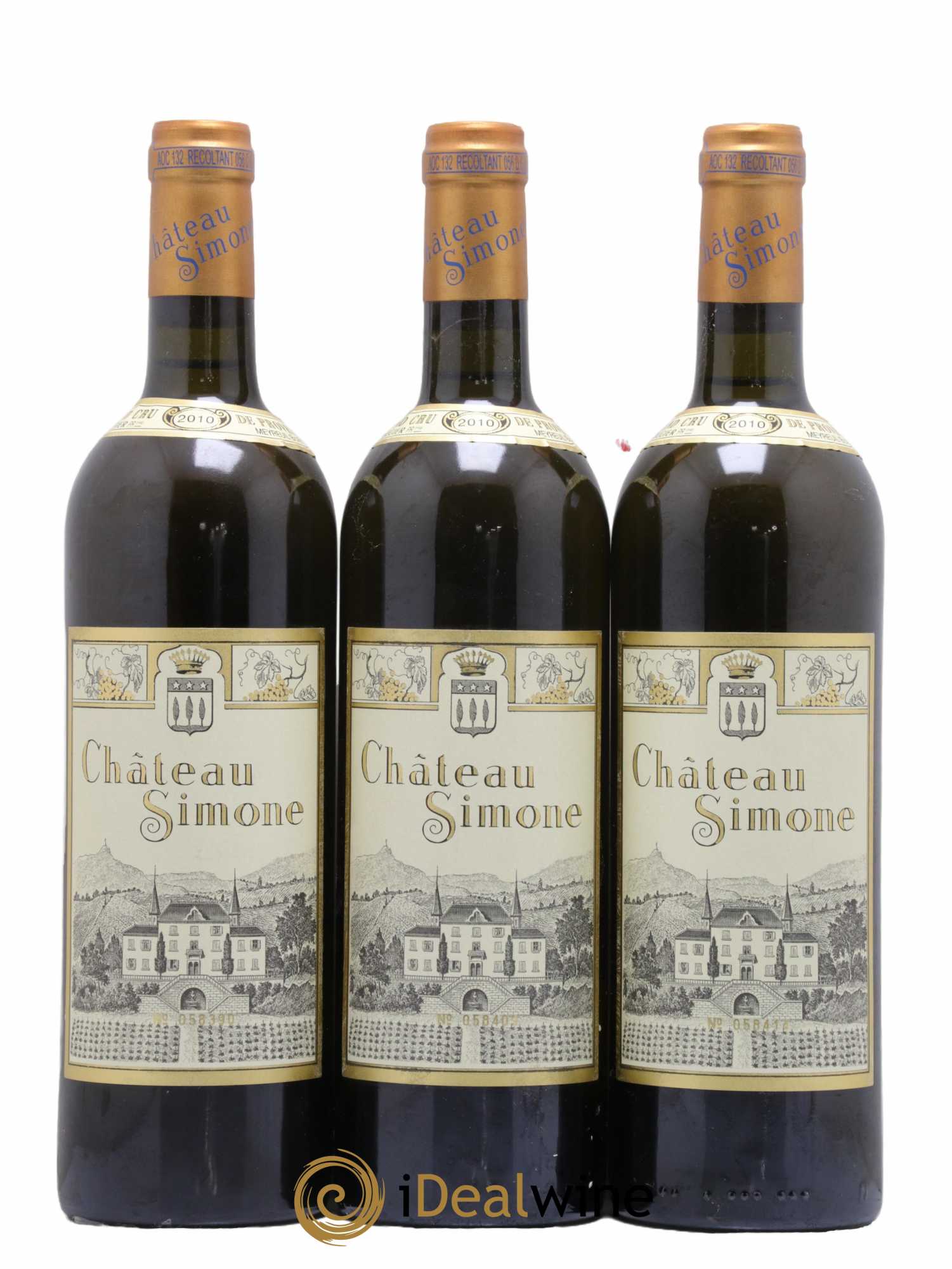 Palette Château Simone Famille Rougier 2010 - Posten von 3 Flaschen - 0