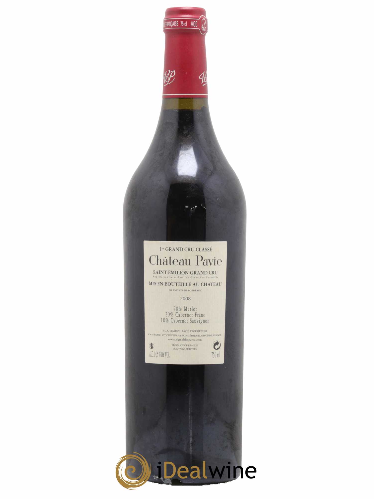 Château Pavie 1er Grand Cru Classé A 2008 - Lot de 1 bouteille - 1