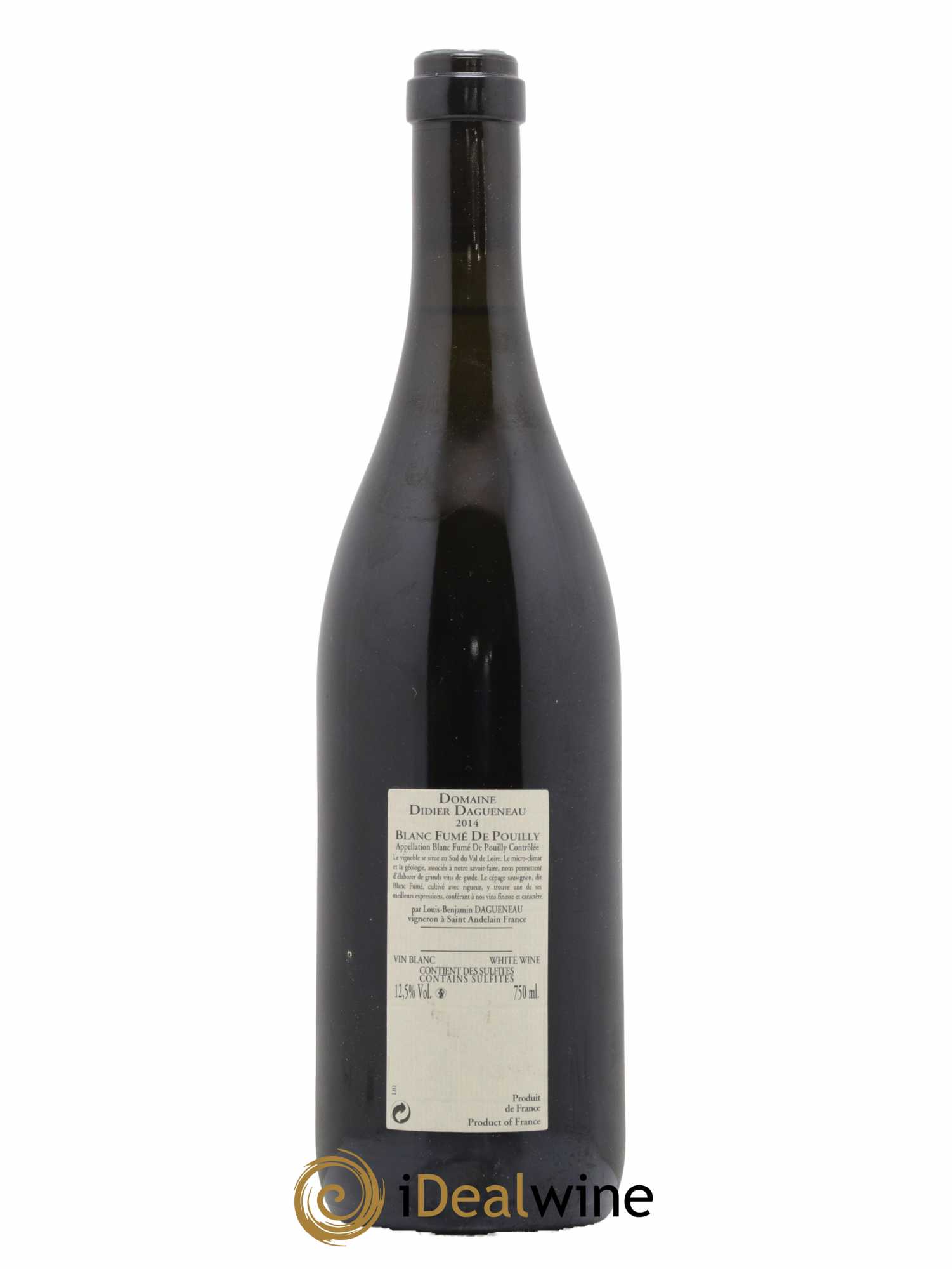 Vin de France Blanc Fumé Dagueneau (Domaine Didier - Louis-Benjamin) 2014 - Lot de 1 bouteille - 1