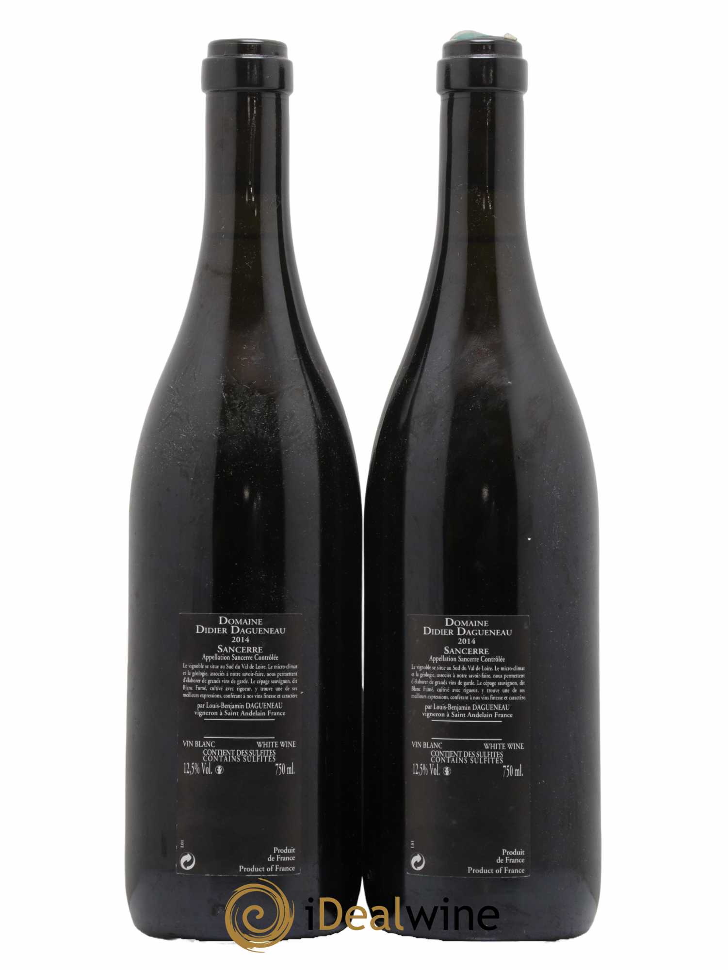 Sancerre Le Mont Damné Chavignol Dagueneau (Domaine Didier - Louis-Benjamin) 2014 - Lot de 2 bouteilles - 1