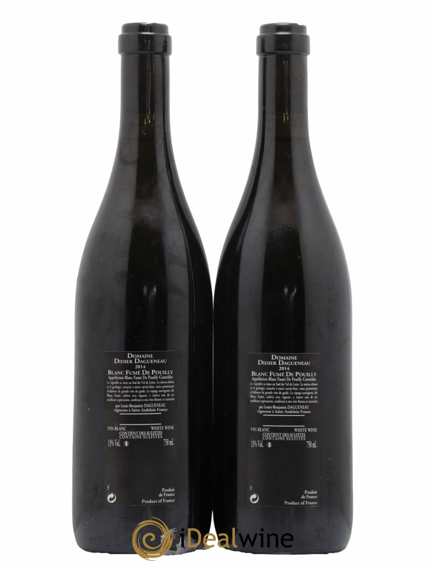 Vin de France (anciennement Pouilly-Fumé) Silex Dagueneau (Domaine Didier - Louis-Benjamin) 2014 - Lot de 2 bouteilles - 1