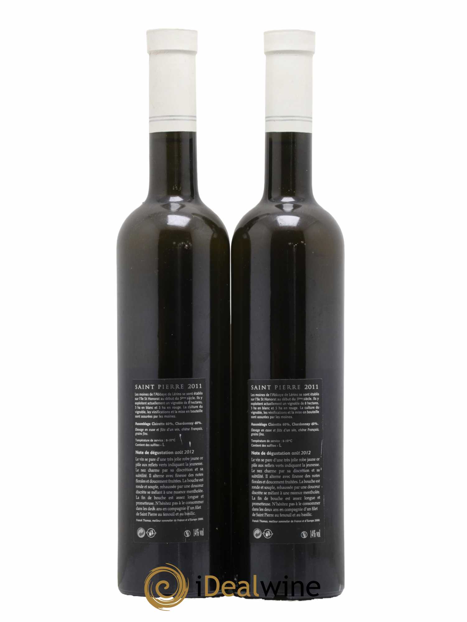 Méditerranée Abbaye de Lérins Cuvée Saint-Pierre Lérina SARL 2011 - Lot de 2 bouteilles - 1