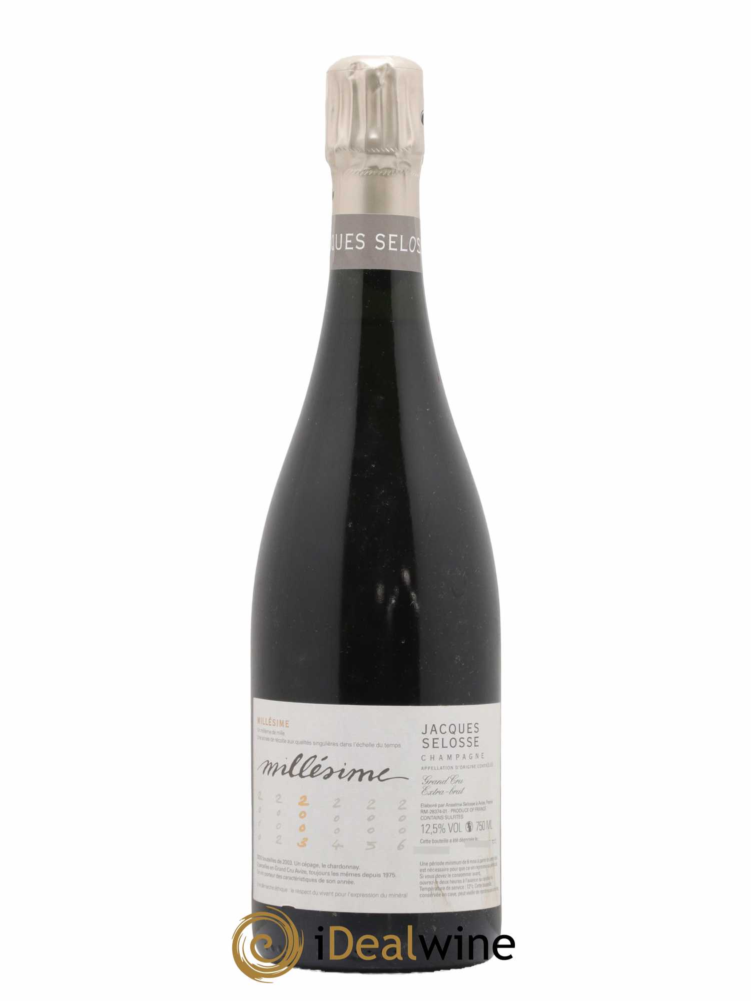 Blanc de Blancs Grand Cru Extra-Brut Jacques Selosse 2003 - Lot de 1 bouteille - 0