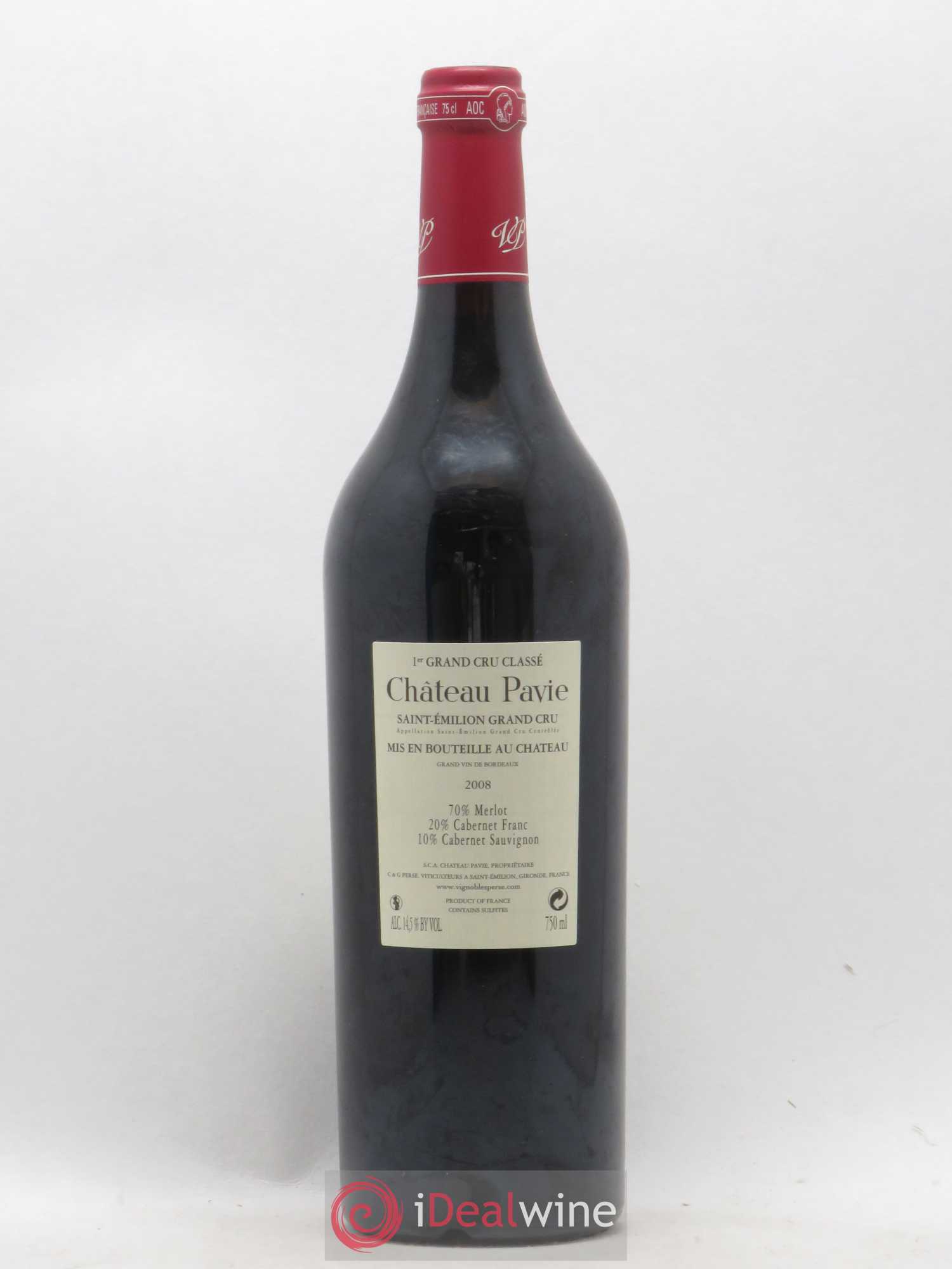 Château Pavie 1er Grand Cru Classé A 2008 - Lot de 1 bouteille - 1