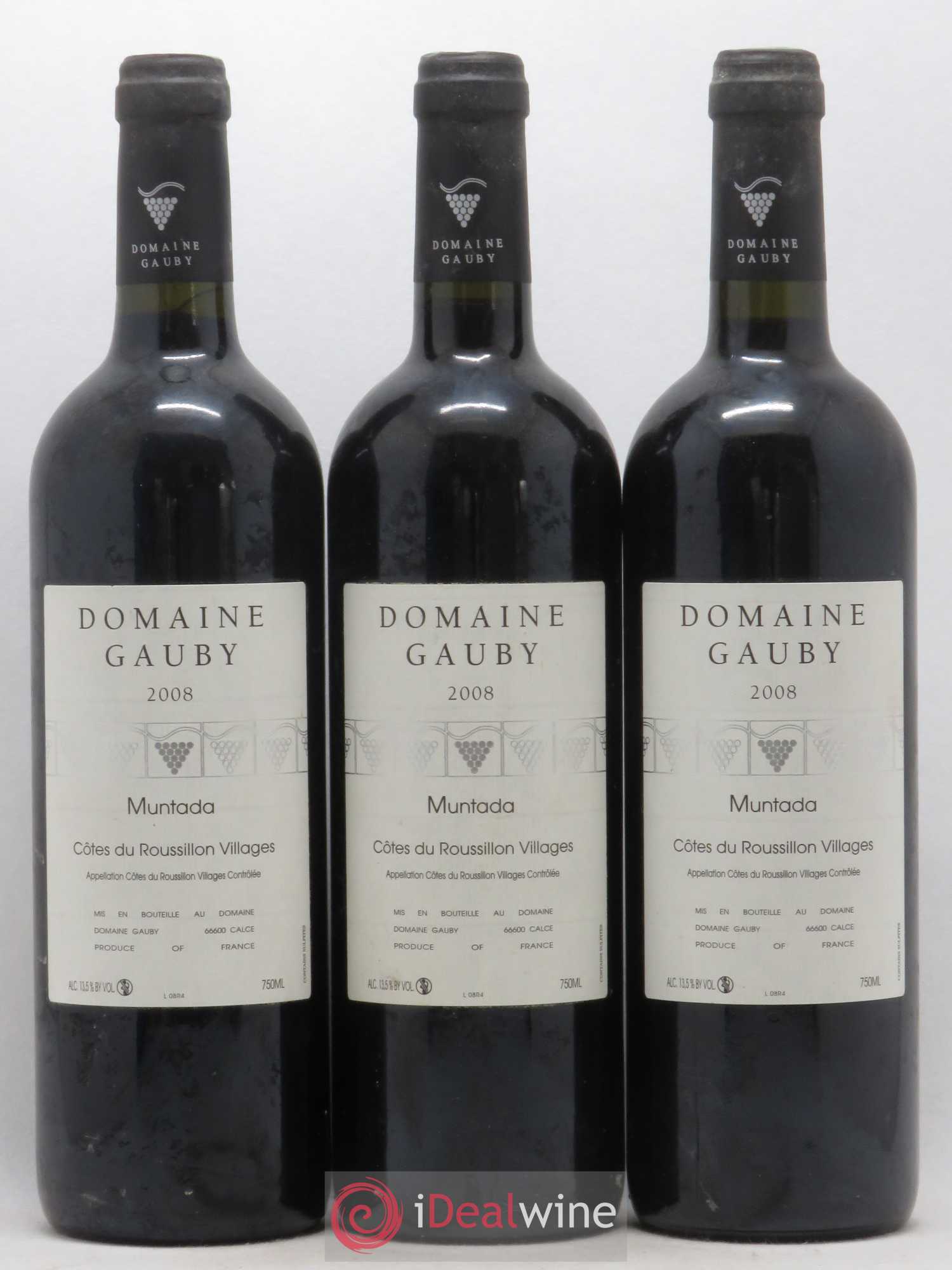 Côtes Catalanes (anciennement Côtes du Roussillon Villages) La Muntada Gauby (Domaine) 2008 - Lot de 3 bouteilles - 0