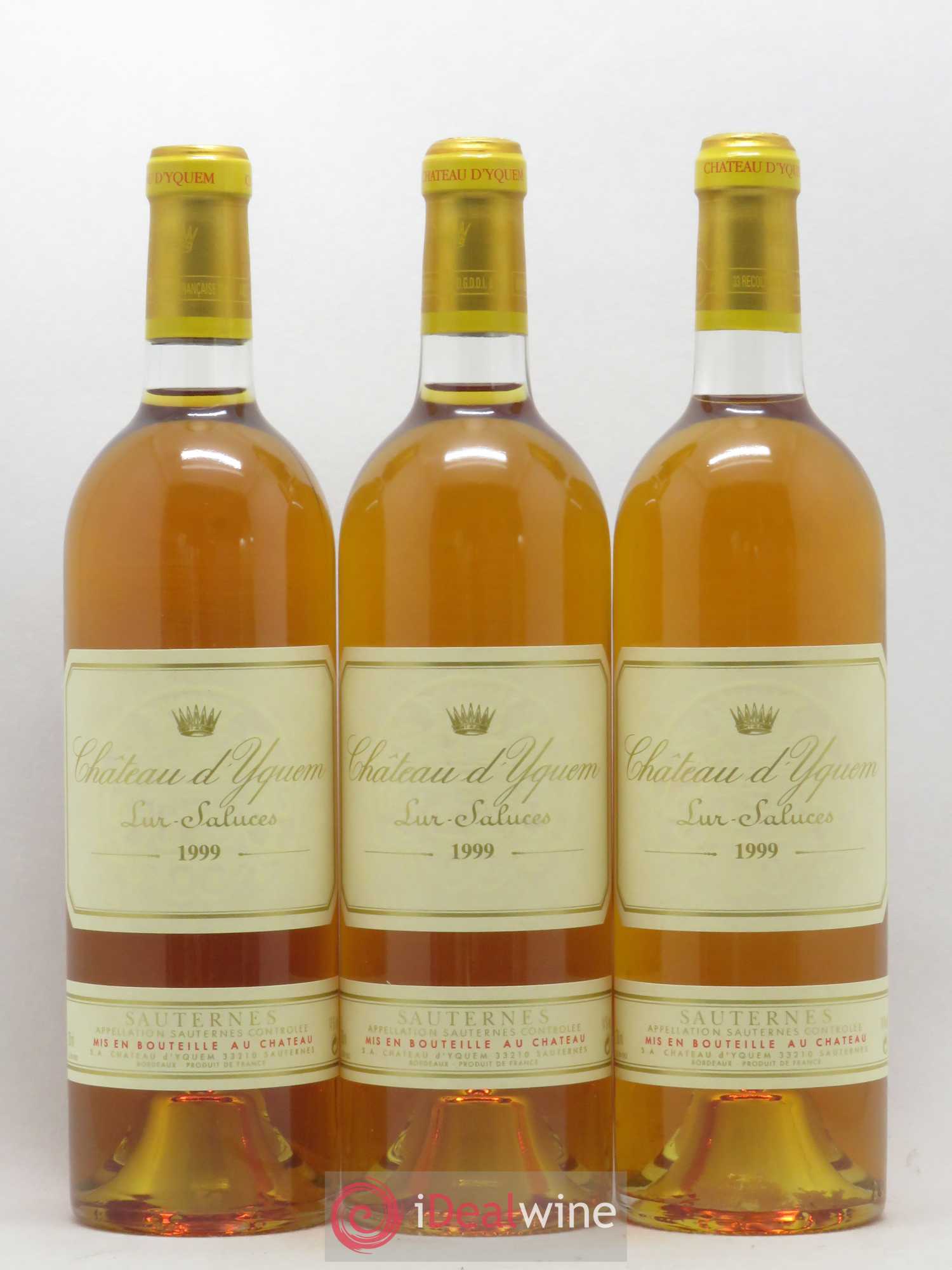 Château d' Yquem 1er Cru Classé Supérieur 1999 - Lotto di 3 bottiglie - 0