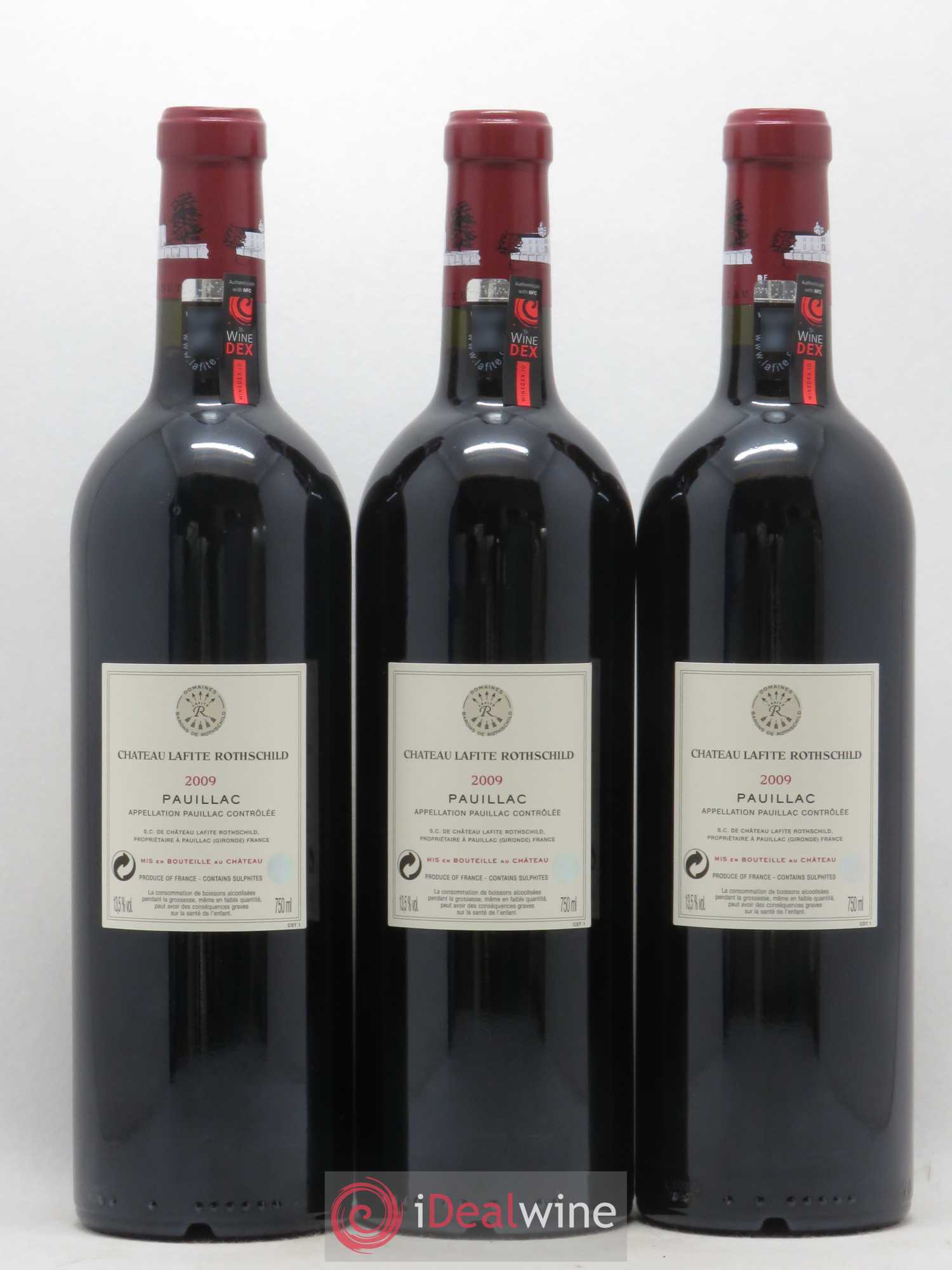 Château Lafite Rothschild 1er Grand Cru Classé 2009 - Lot de 3 bouteilles - 1