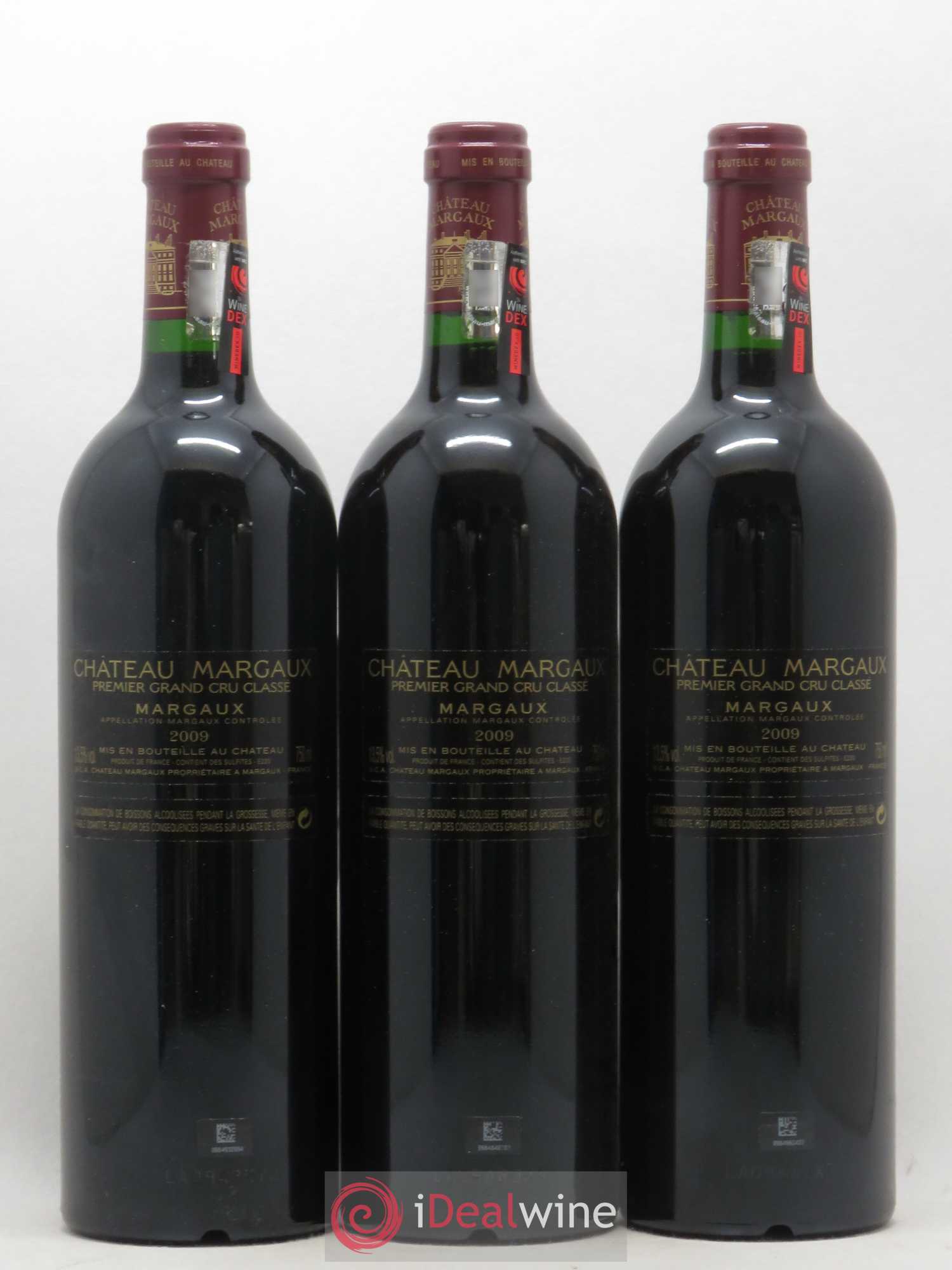 Château Margaux 1er Grand Cru Classé 2009 - Lot de 3 bouteilles - 1