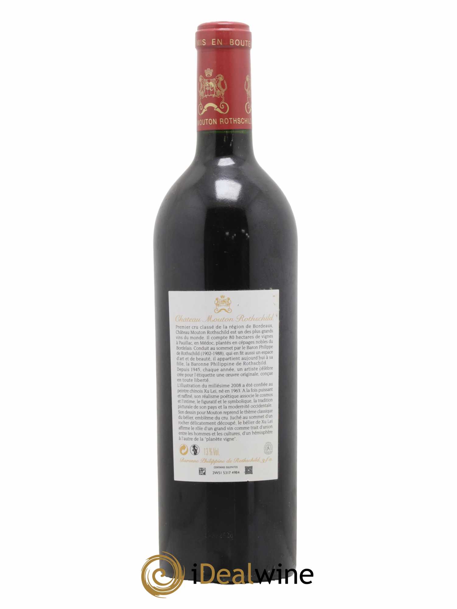 Château Mouton Rothschild 1er Grand Cru Classé 2008 - Lot de 1 bouteille - 1