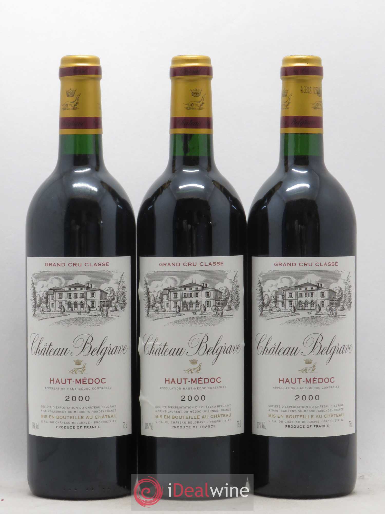Château Belgrave 5ème Grand Cru Classé 2000 - Lot de 12 bouteilles - 2