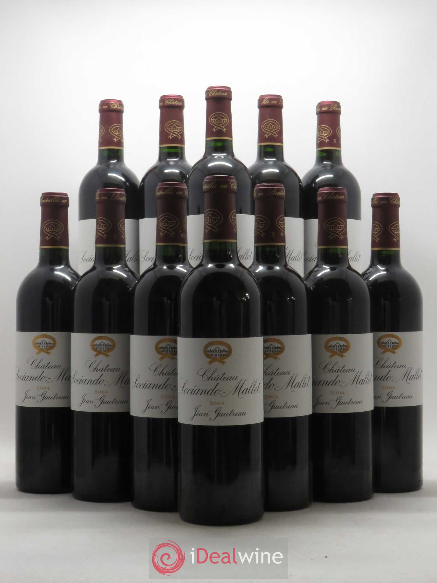 Château Sociando Mallet 2004 - Lot de 12 bouteilles - 0