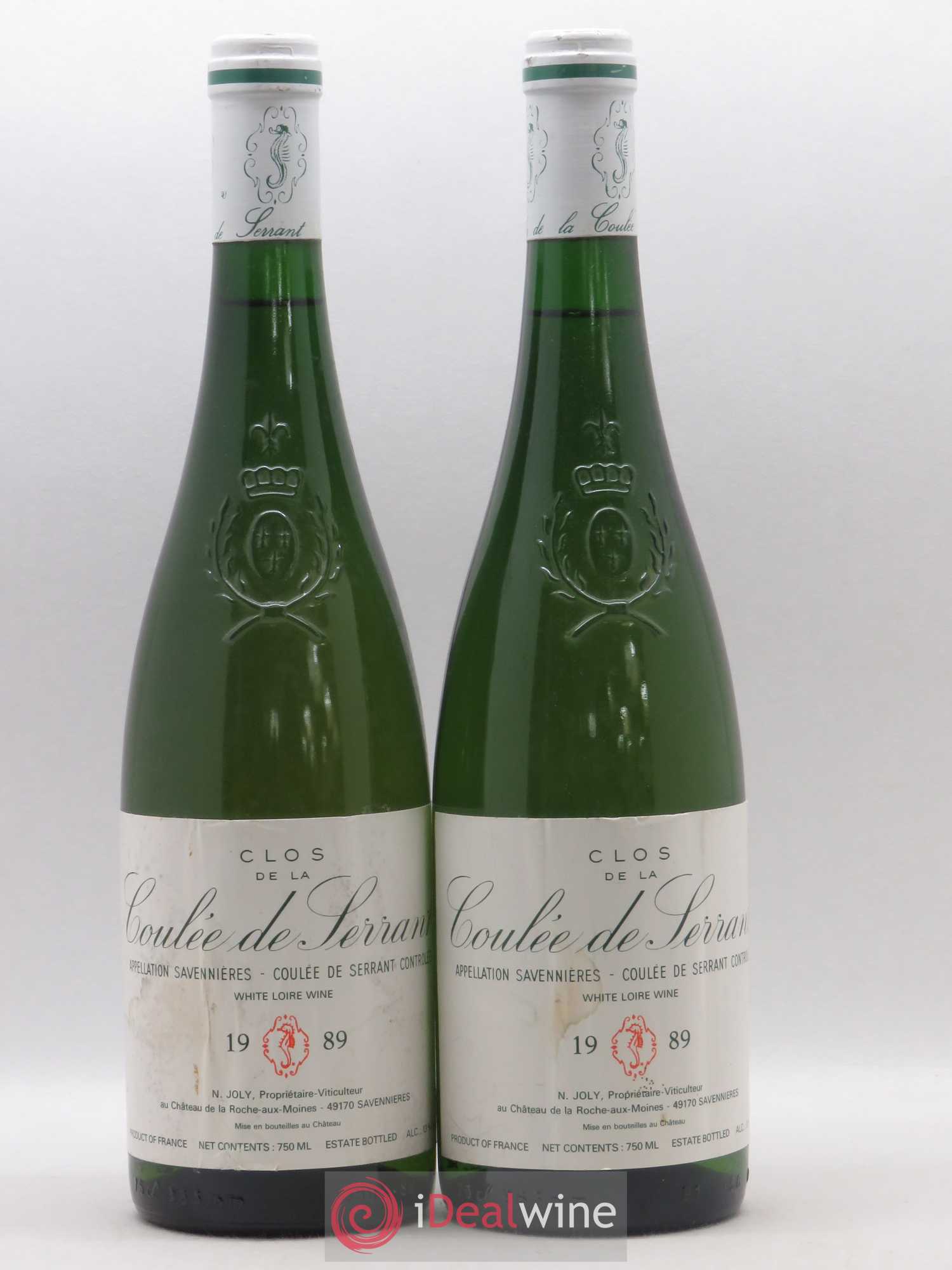 Savennières Clos de la Coulée de Serrant Vignobles de la Coulée de Serrant - Nicolas Joly 1989 - Lot de 2 bouteilles - 0
