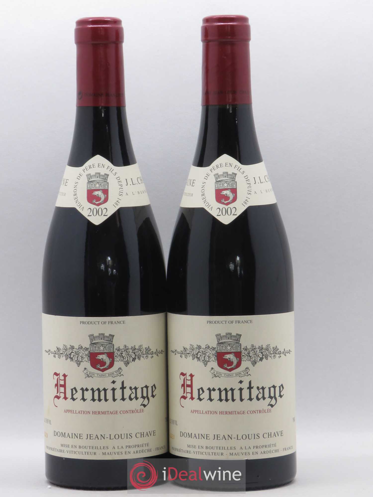 Hermitage Jean-Louis Chave 2002 - Lot de 2 bouteilles - 0