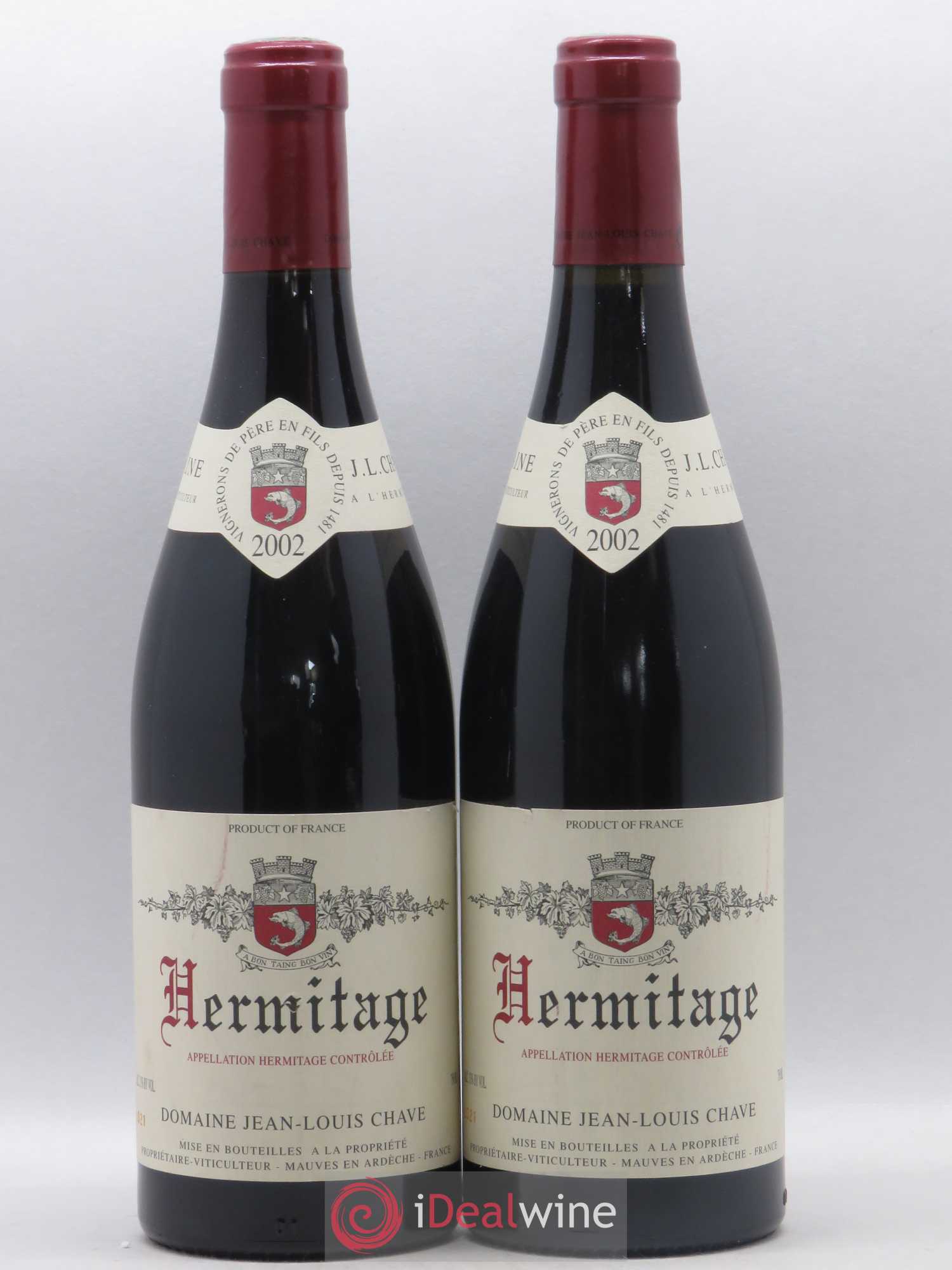 Hermitage Jean-Louis Chave 2002 - Lot de 2 bouteilles - 0