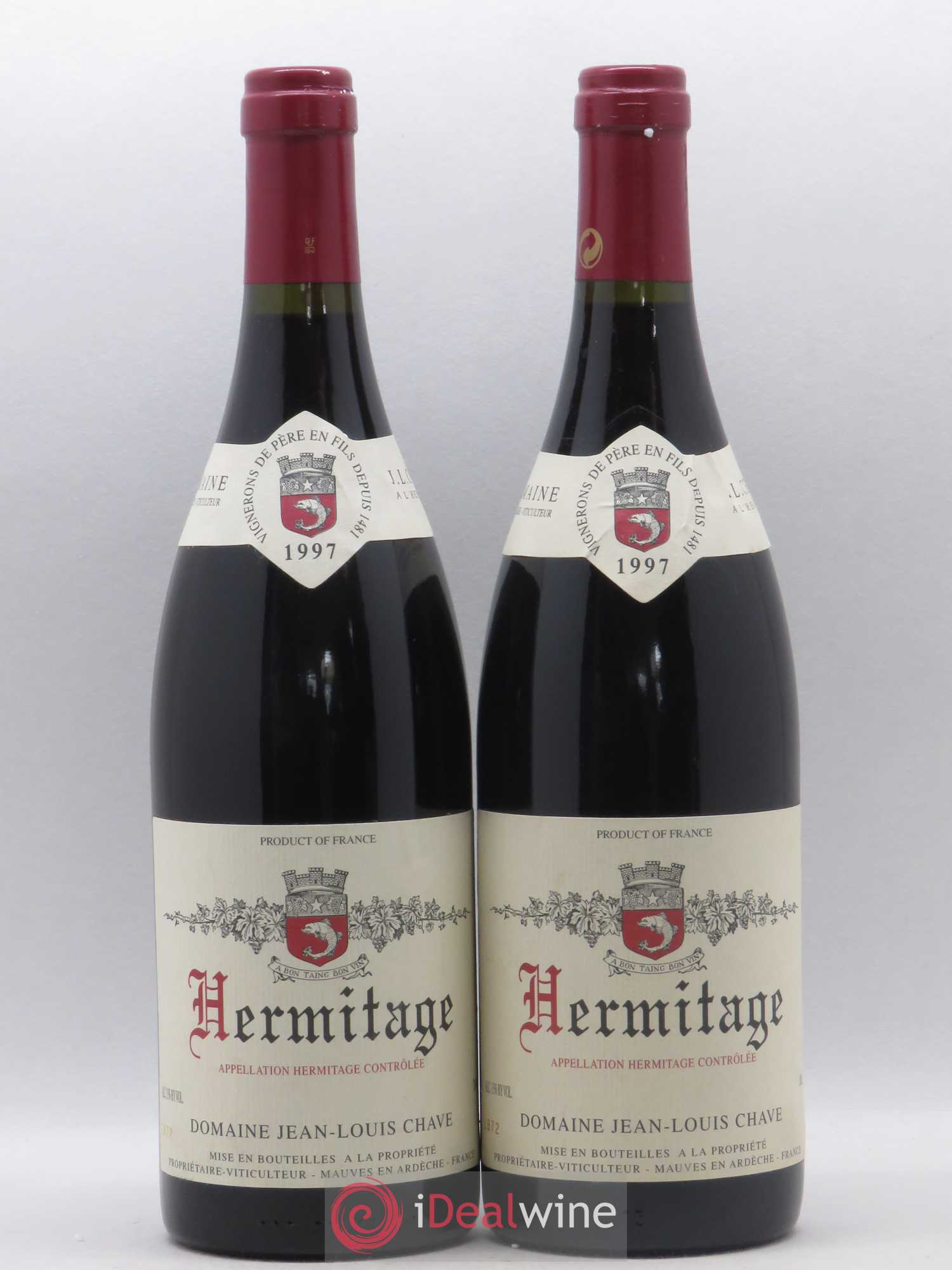 Hermitage Jean-Louis Chave 1997 - Lot de 2 bouteilles - 0