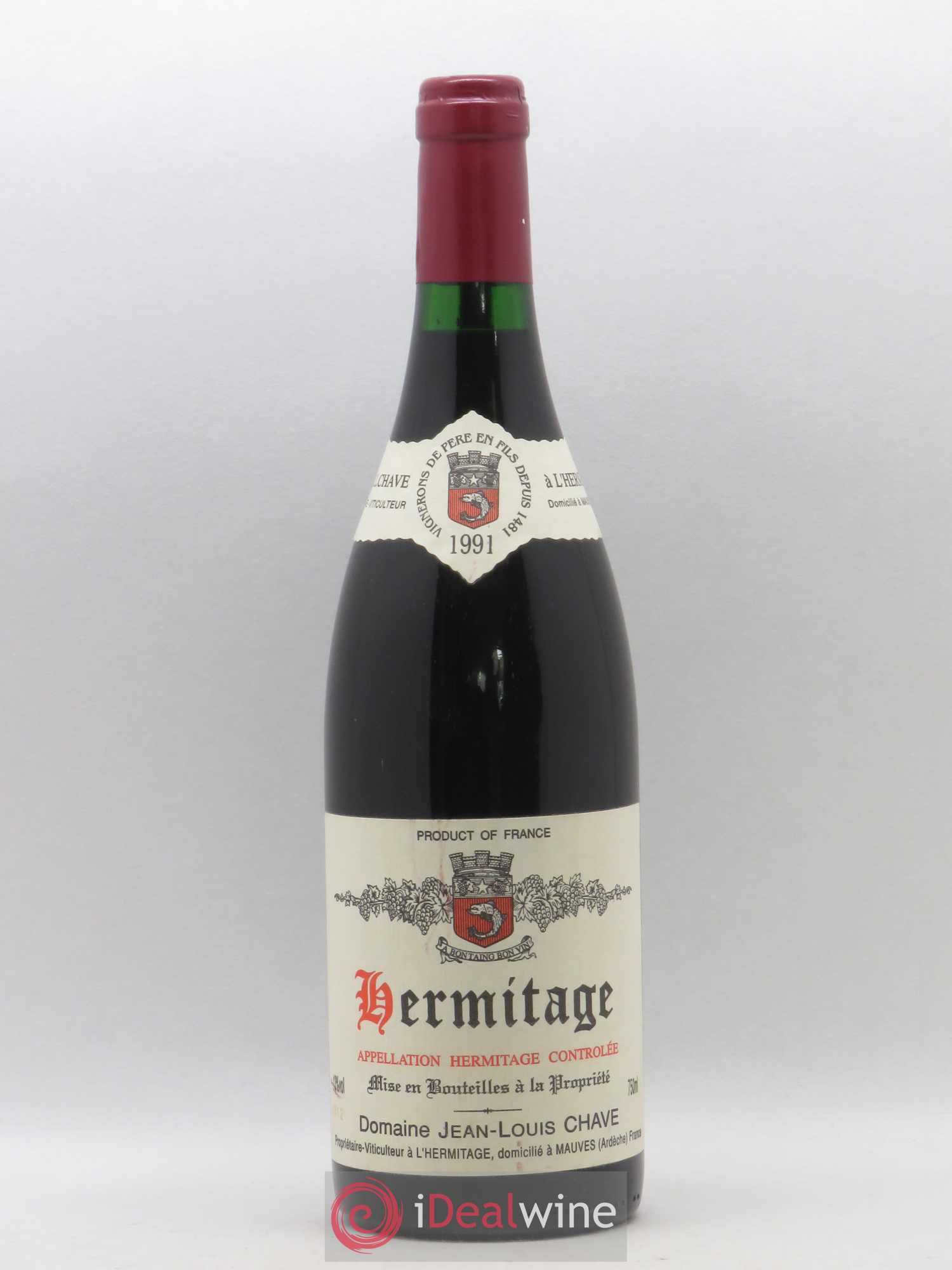 Hermitage Jean-Louis Chave 1991 - Lot de 1 bouteille - 0