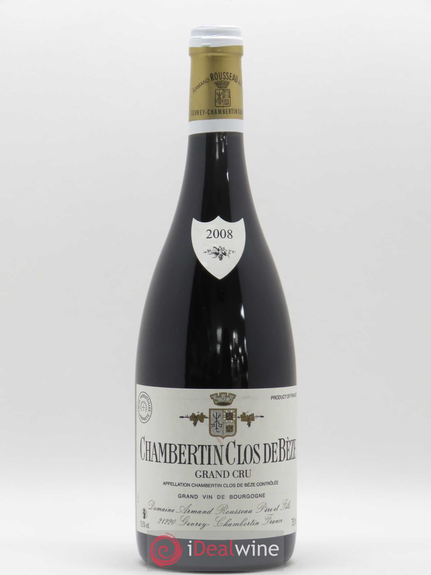Chambertin Clos de Bèze Grand Cru Armand Rousseau (Domaine) 2008 - Lot de 1 bouteille - 0