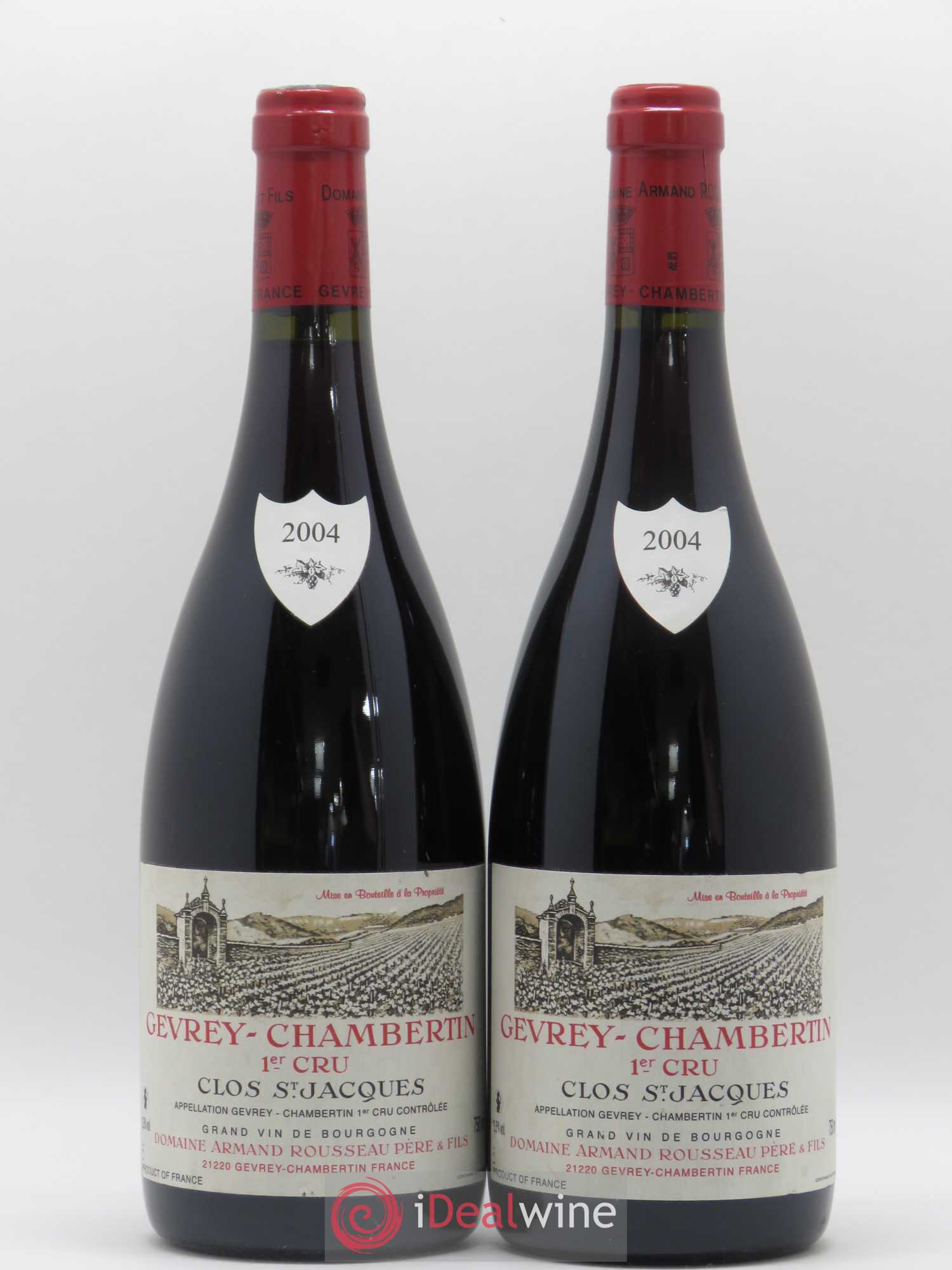 Gevrey-Chambertin 1er Cru Clos Saint-Jacques Armand Rousseau (Domaine) 2004 - Lot de 2 bouteilles - 0