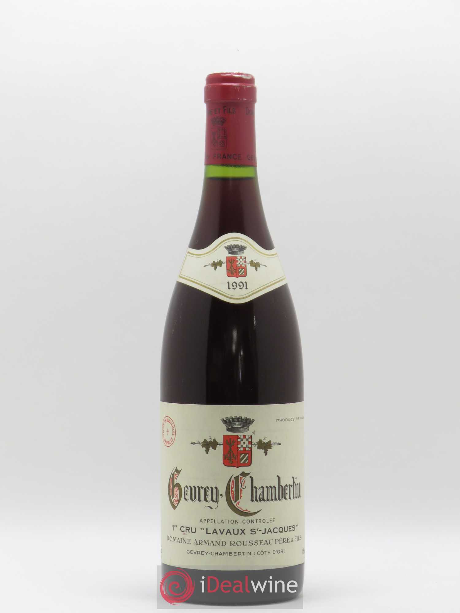Gevrey-Chambertin 1er Cru Lavaux Saint Jacques Armand Rousseau (Domaine) 1991 - Lot de 1 bouteille - 0