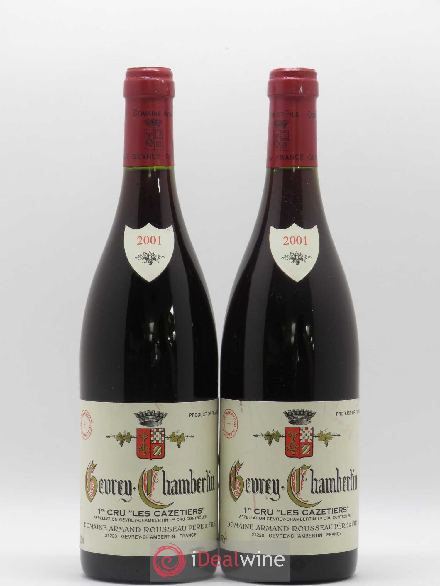 Gevrey-Chambertin 1er Cru Les Cazetiers Armand Rousseau (Domaine) 2001 - Lot de 2 bouteilles - 0