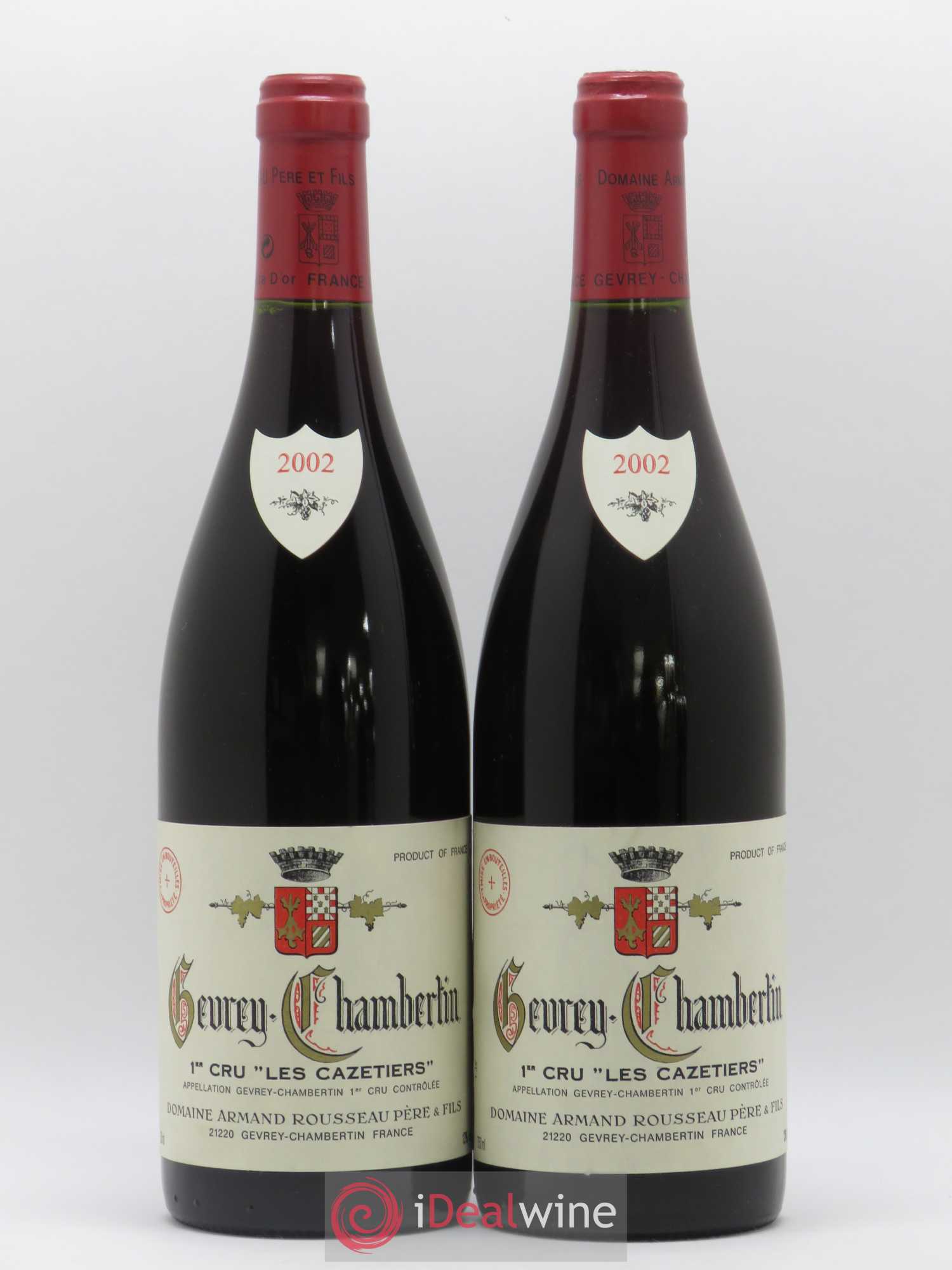 Gevrey-Chambertin 1er Cru Les Cazetiers Armand Rousseau (Domaine) 2002 - Lot de 2 bouteilles - 0