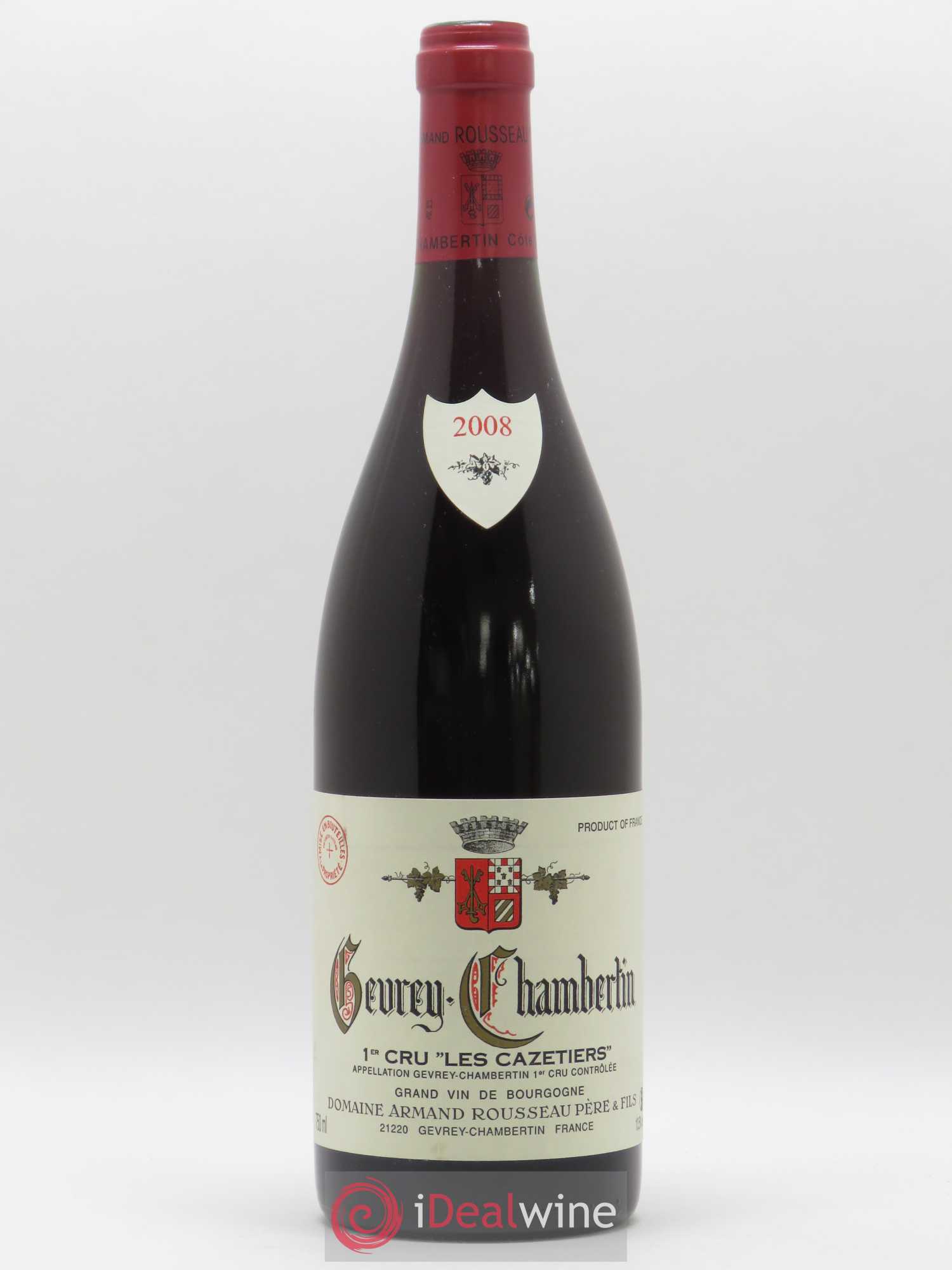 Gevrey-Chambertin 1er Cru Les Cazetiers Armand Rousseau (Domaine) 2008 - Lot de 1 bouteille - 0
