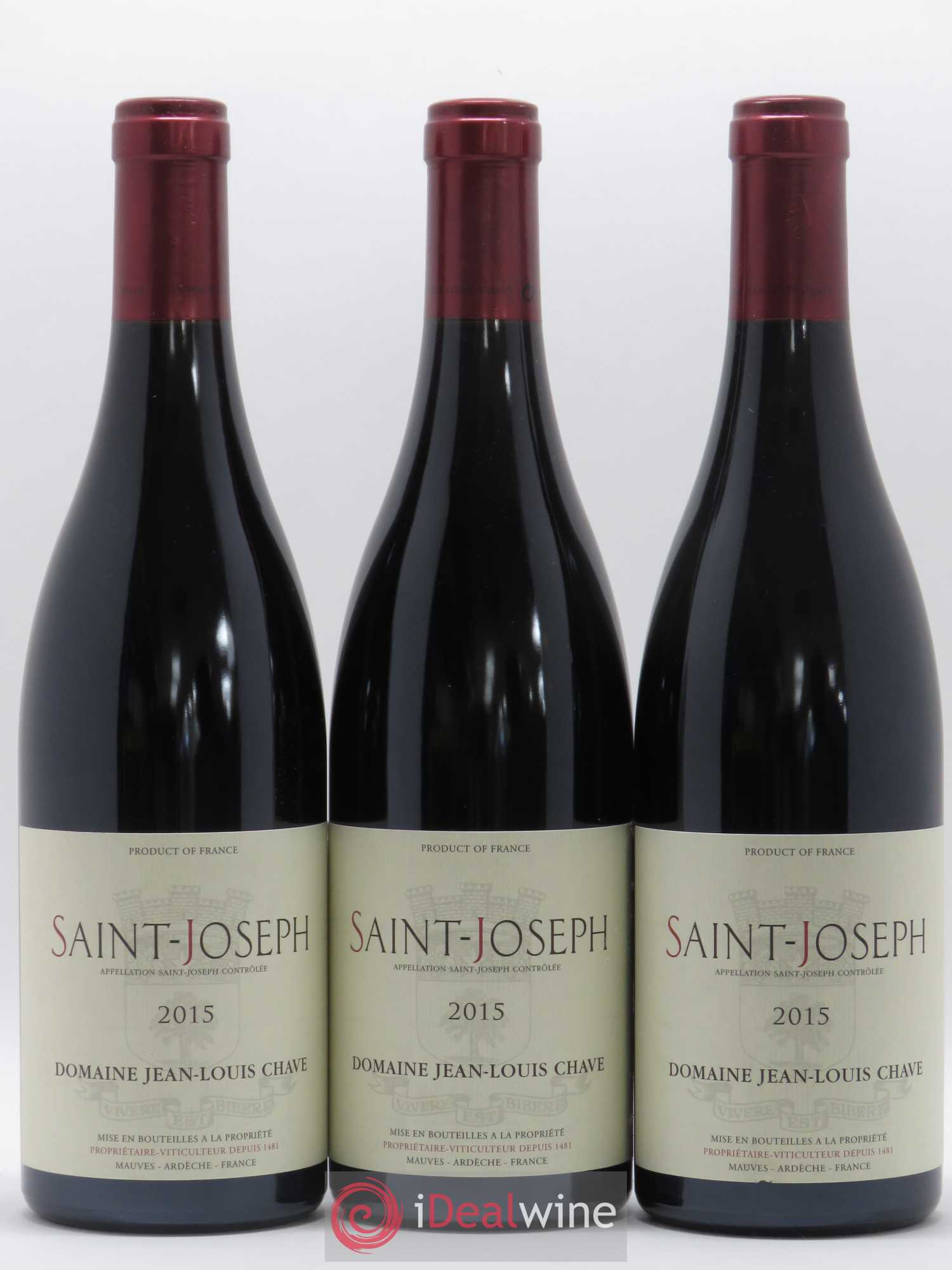 Saint-Joseph Jean-Louis Chave 2015 - Lot de 3 bouteilles - 0