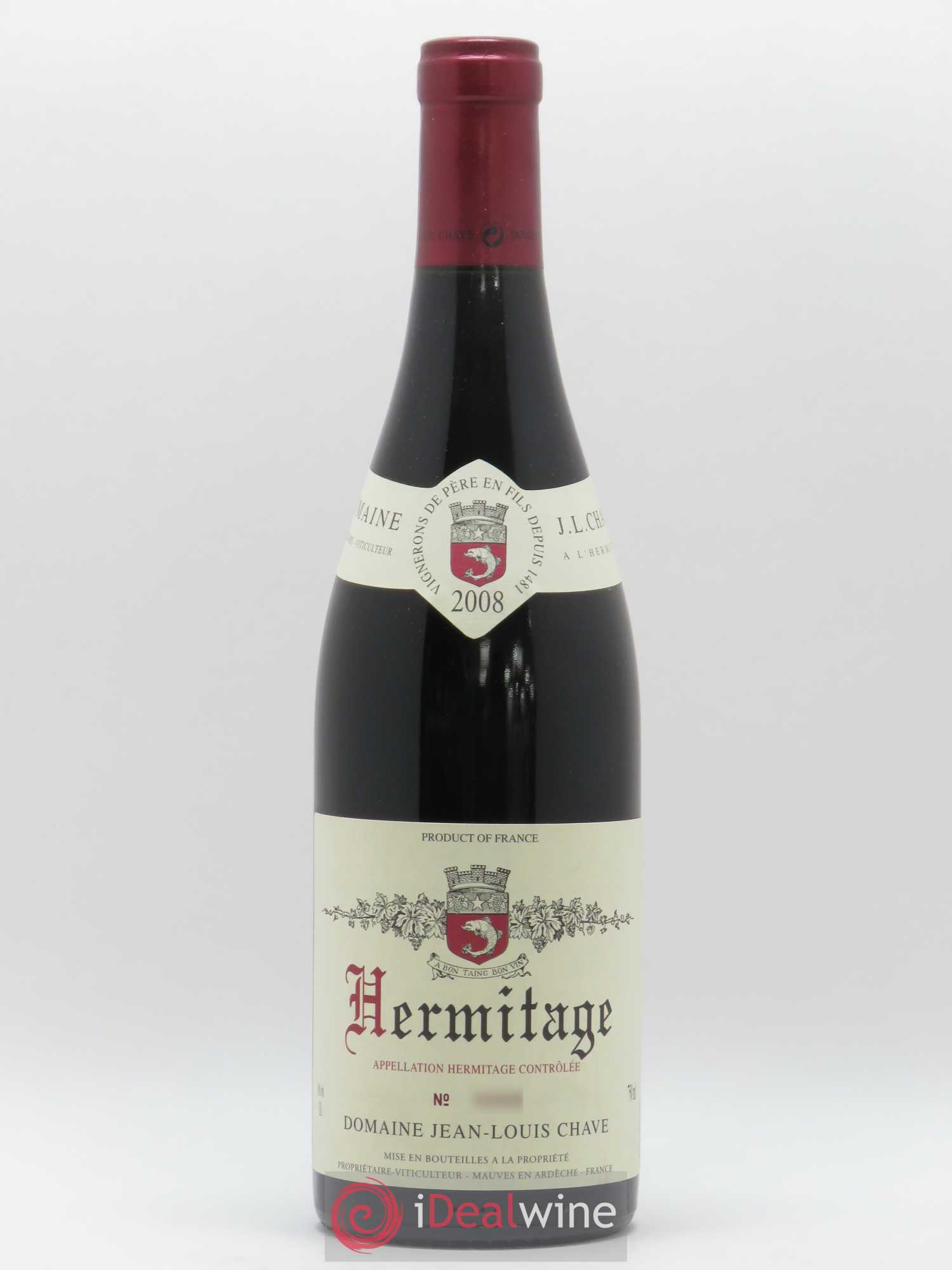 Hermitage Jean-Louis Chave 2008 - Lot de 1 bouteille - 0