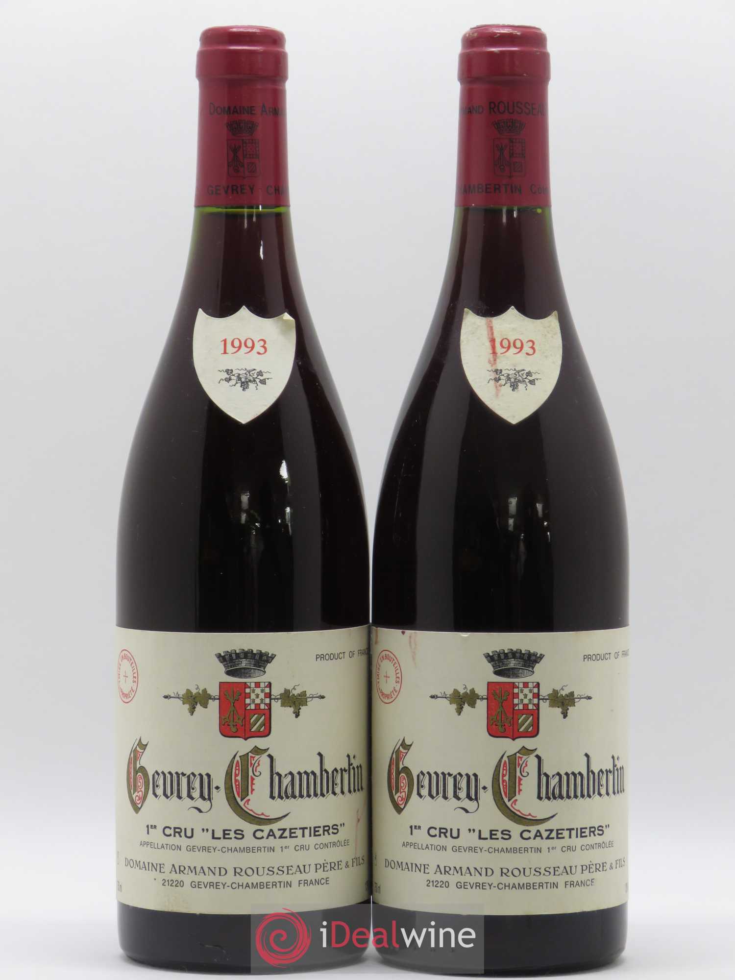 Gevrey-Chambertin 1er Cru Les Cazetiers Armand Rousseau (Domaine) 1993 - Lot de 2 bouteilles - 0