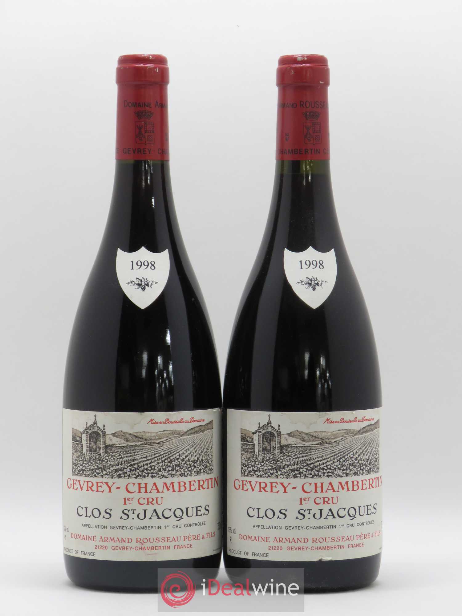 Gevrey-Chambertin 1er Cru Clos Saint-Jacques Armand Rousseau (Domaine) 1998 - Lot de 2 bouteilles - 0