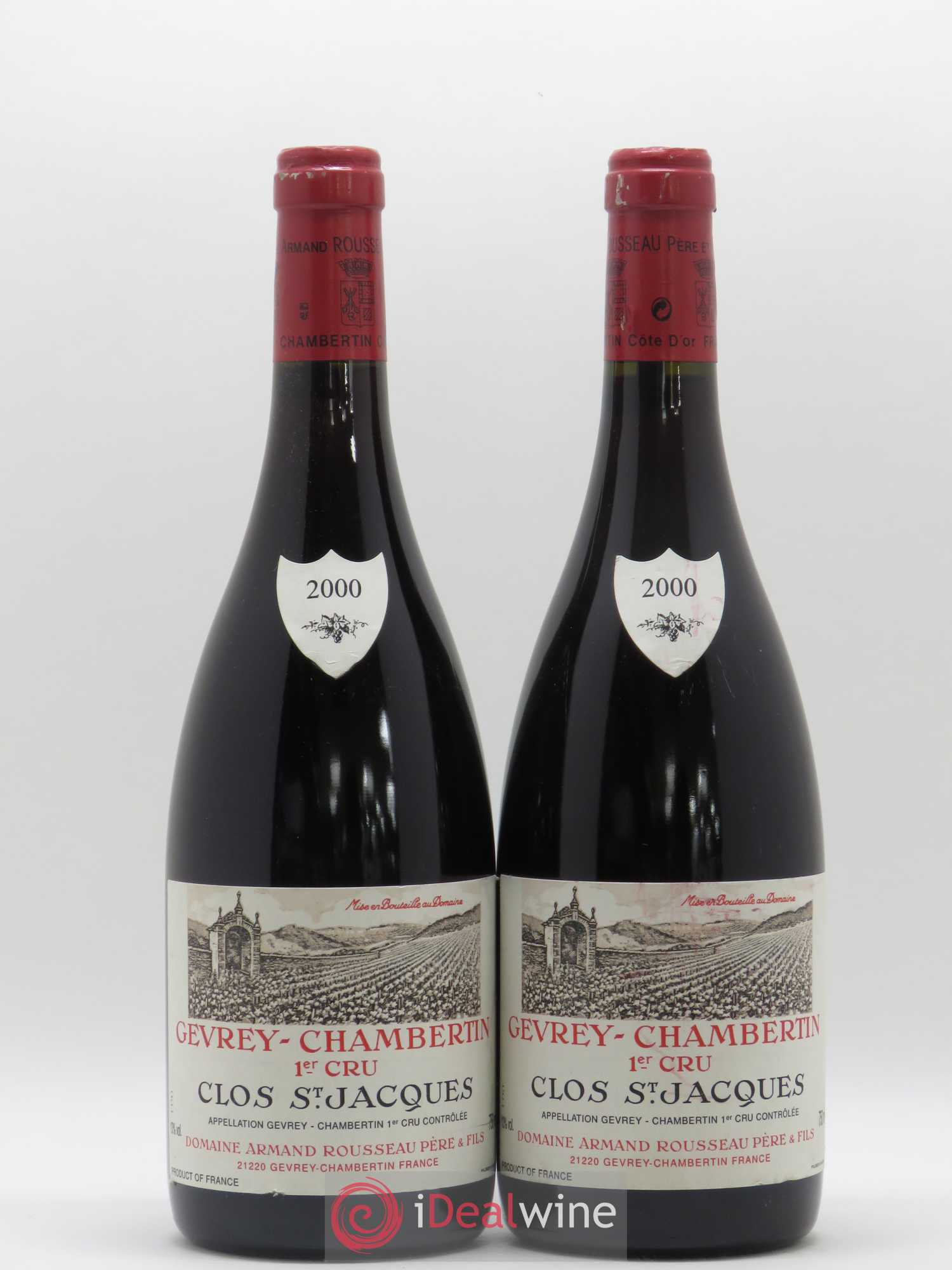 Gevrey-Chambertin 1er Cru Clos Saint-Jacques Armand Rousseau (Domaine) 2000 - Lot de 2 bouteilles - 0