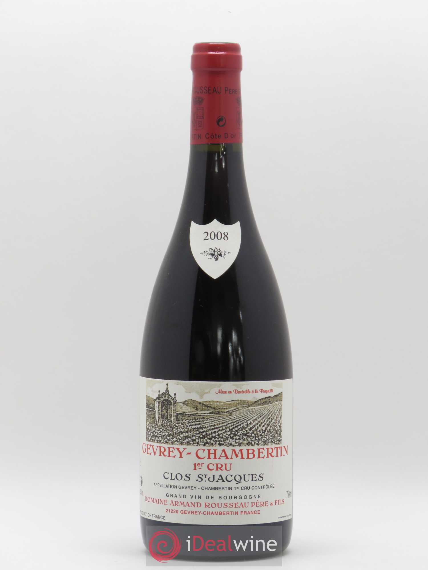 Gevrey-Chambertin 1er Cru Clos Saint-Jacques Armand Rousseau (Domaine) 2008 - Lot de 1 bouteille - 0