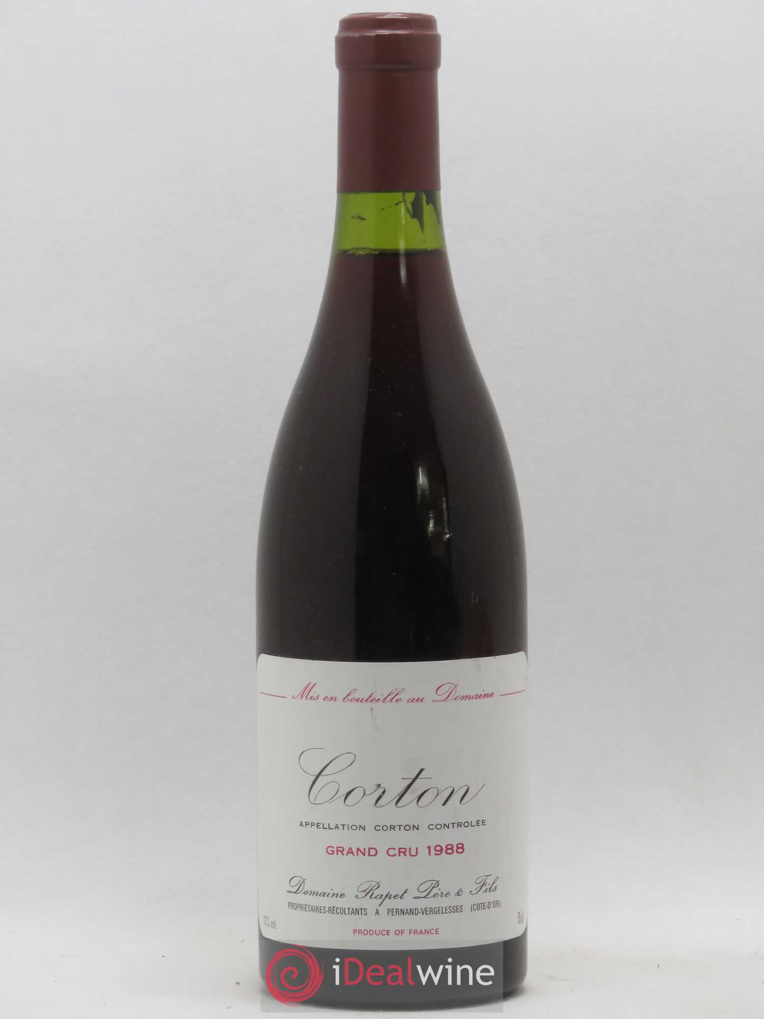 Corton Grand Cru Rapet 1988 - Lot de 1 bouteille - 0