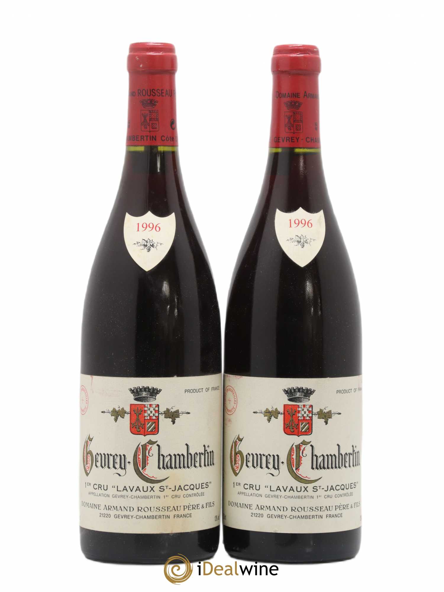Gevrey-Chambertin 1er Cru Lavaux Saint Jacques Armand Rousseau (Domaine) 1996 - Lot de 2 bouteilles - 0