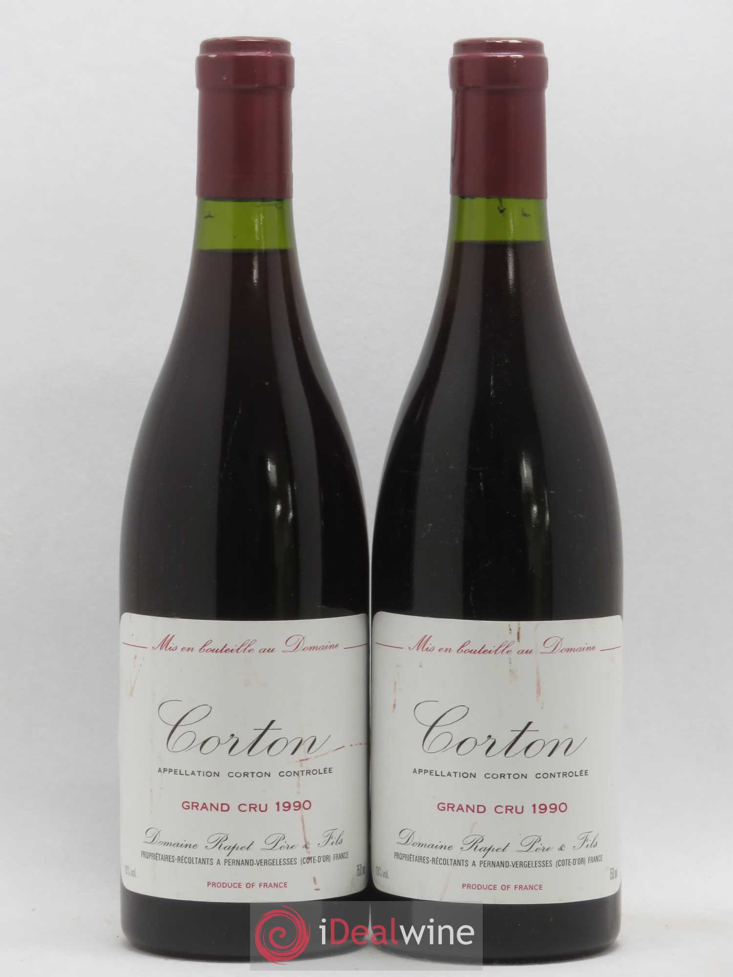 Corton Grand Cru Rapet 1990 - Lot de 2 bouteilles - 0