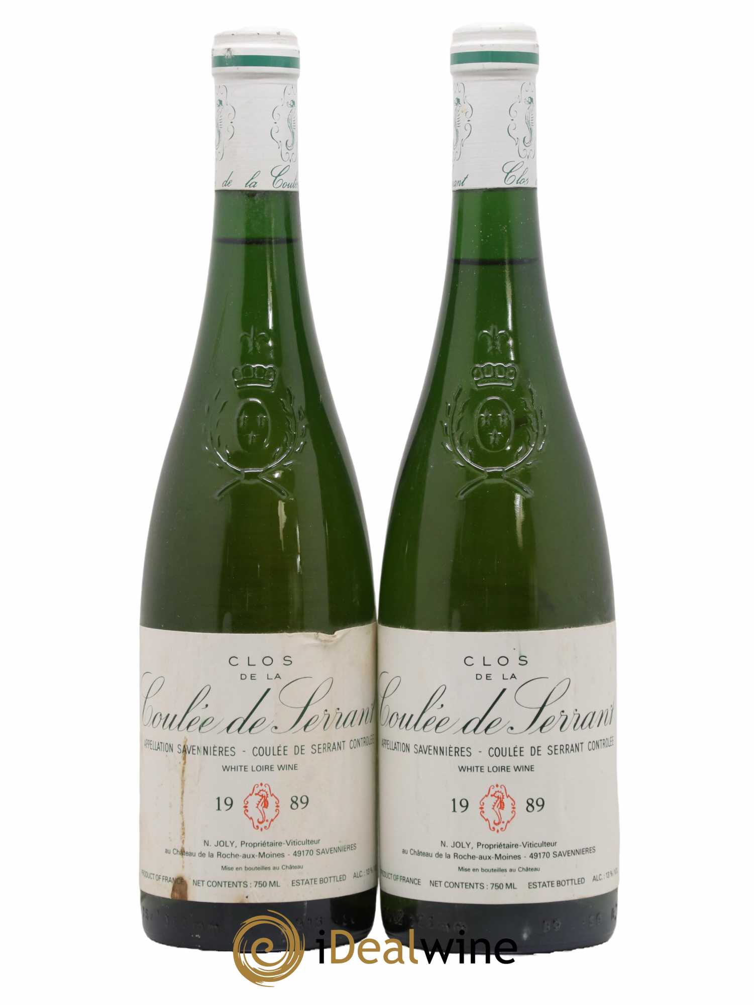 Savennières Clos de la Coulée de Serrant Vignobles de la Coulée de Serrant - Nicolas Joly 1989 - Lot de 2 bouteilles - 0
