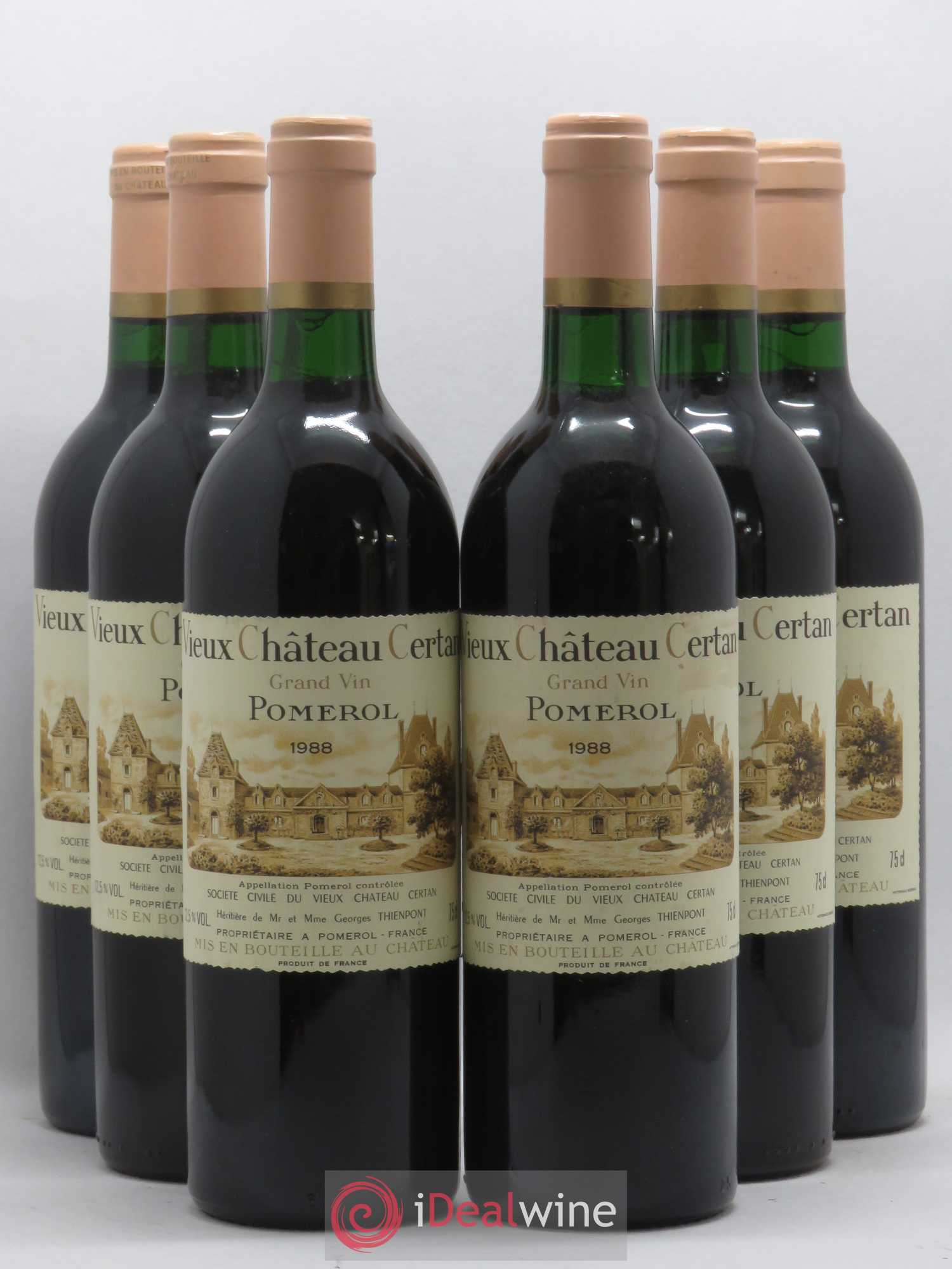 Vieux Château Certan 1988 - Lot de 6 bouteilles - 0