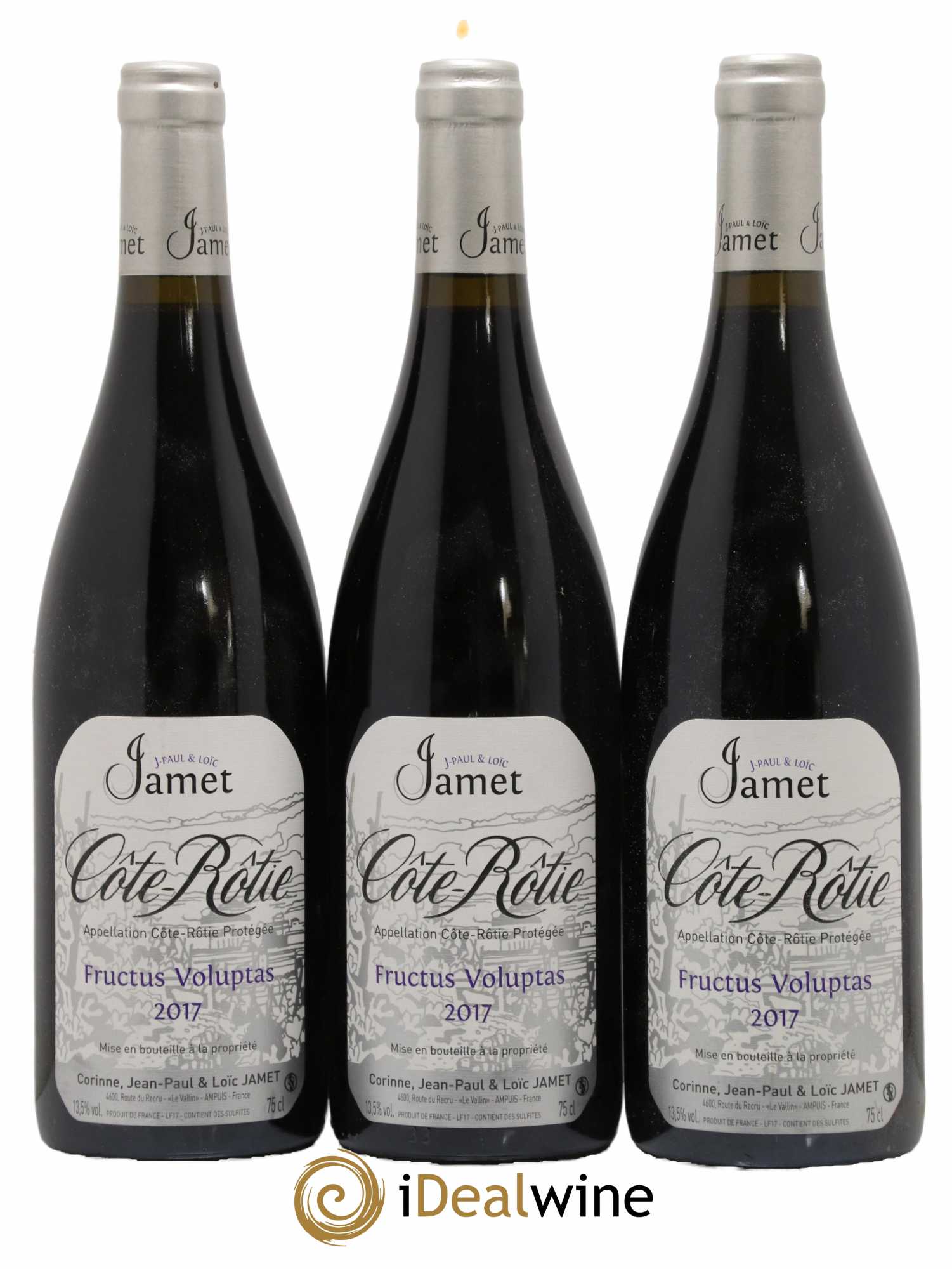 Côte-Rôtie Fructus Voluptas Jamet (Domaine) 2017 - Lot de 3 bouteilles - 0
