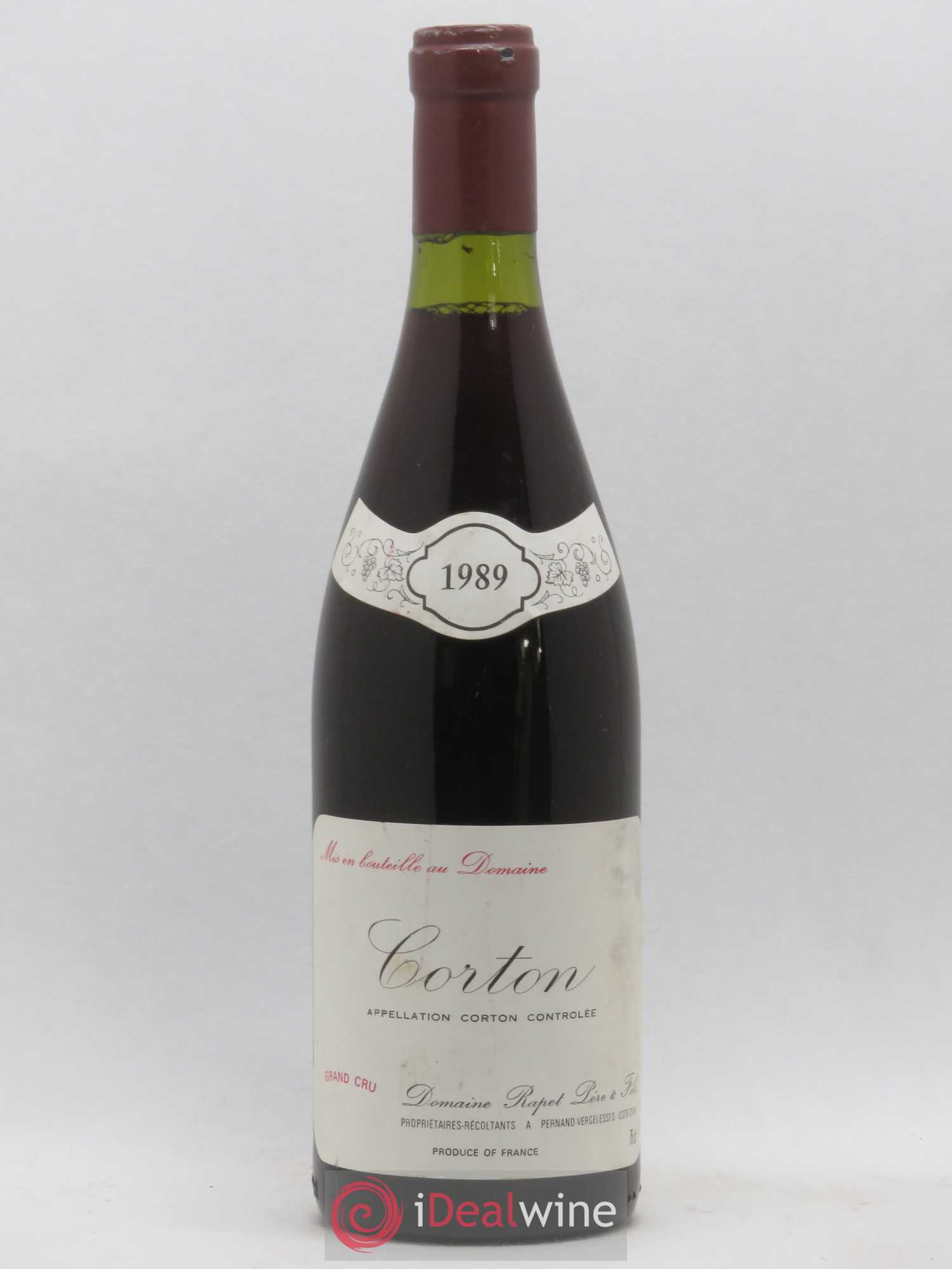 Corton Grand Cru Rapet 1989 - Lot de 1 bouteille - 0