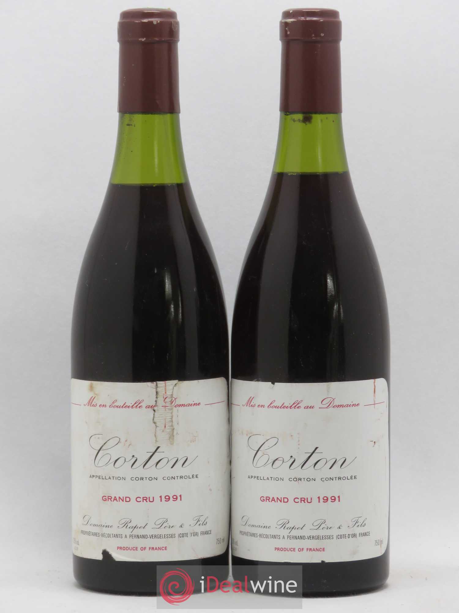 Corton Grand Cru Rapet 1991 - Lot de 2 bouteilles - 0