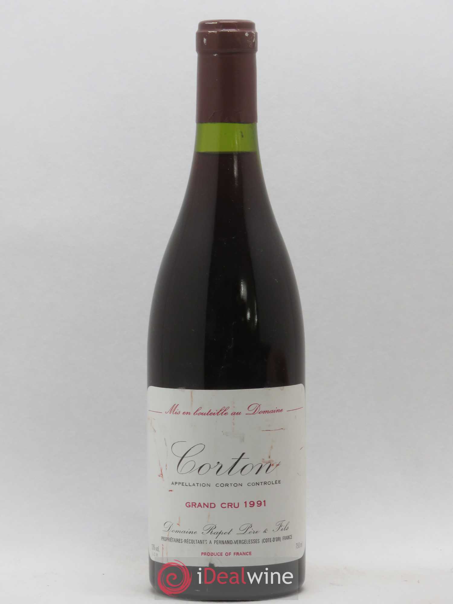 Corton Grand Cru Rapet 1991 - Lot de 1 bouteille - 0