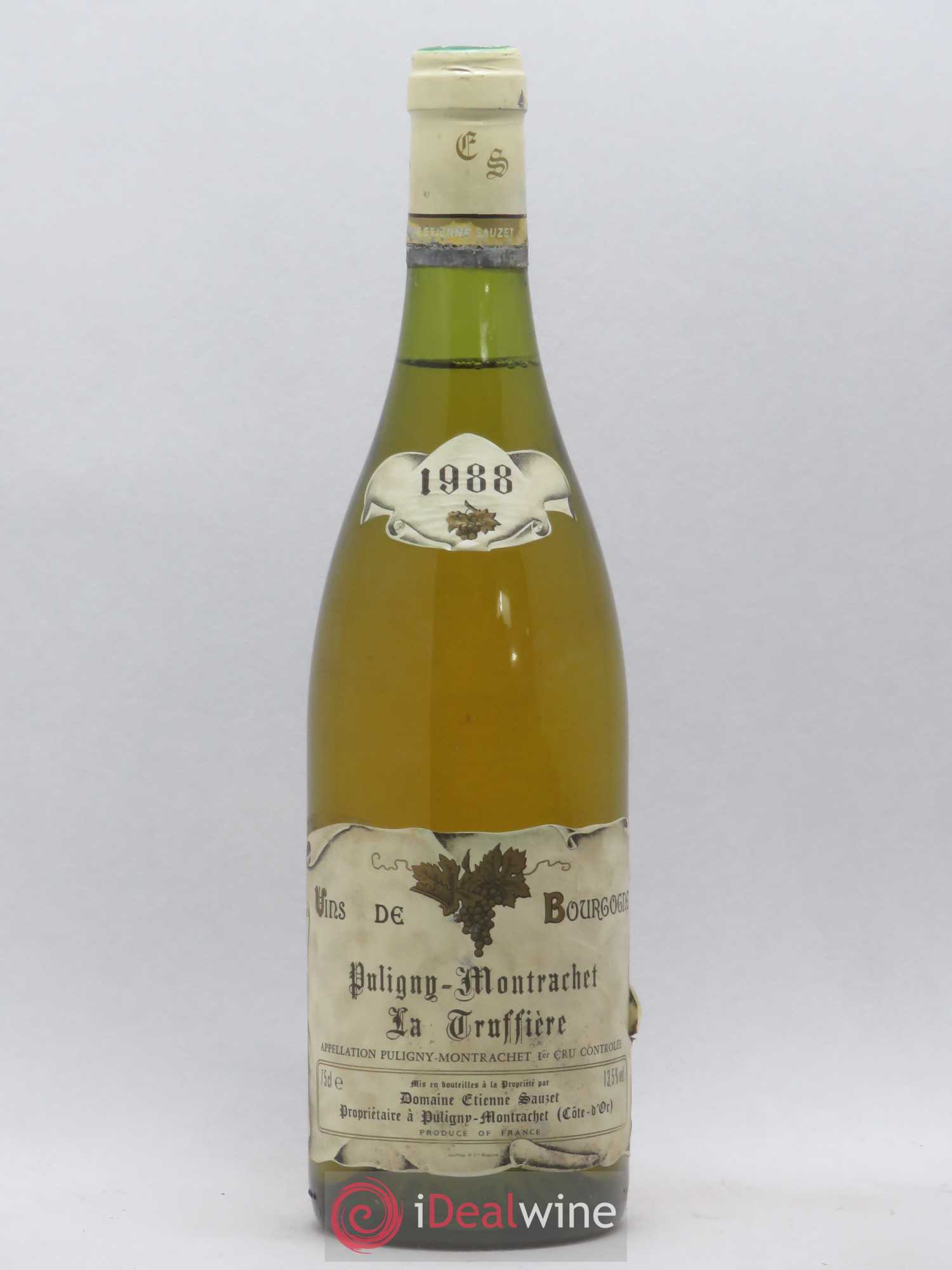 Puligny-Montrachet 1er Cru La Truffière Etienne Sauzet 1988 - Lot de 1 bouteille - 0