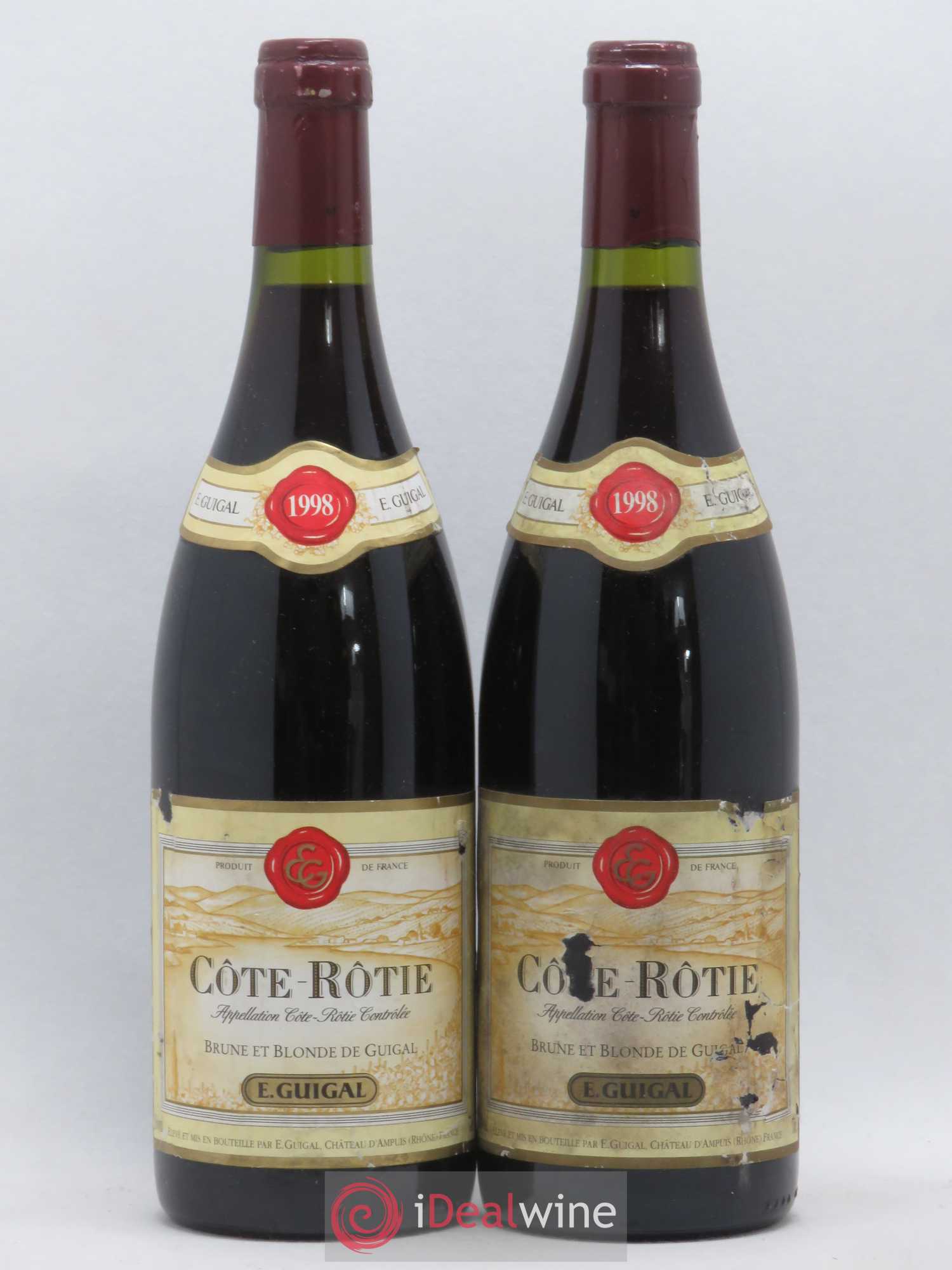 Côte-Rôtie Côtes Brune et Blonde Guigal 1998 - Lot de 2 bouteilles - 0