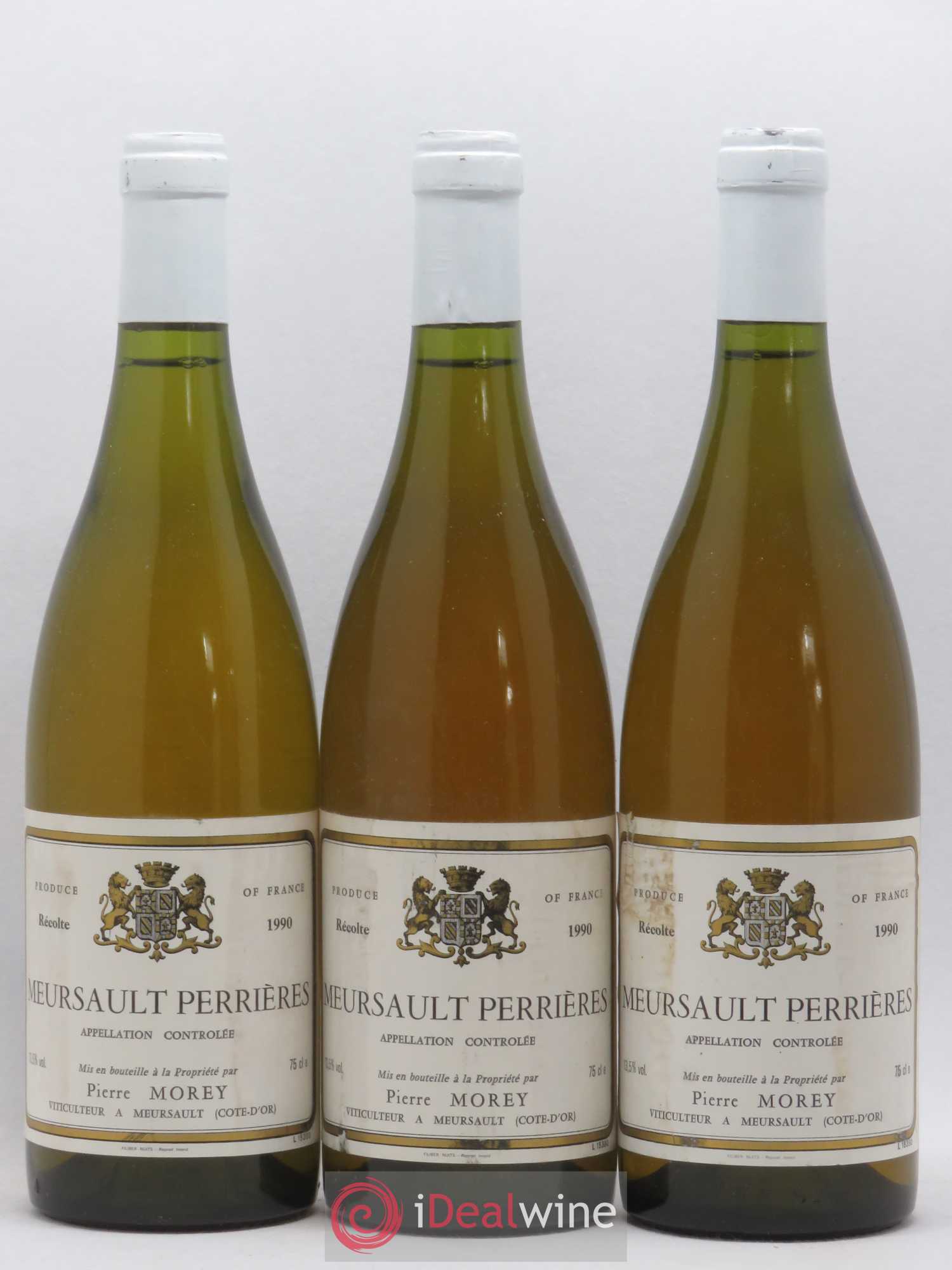 Meursault 1er Cru Perrières Pierre Morey (Domaine) 1990 - Lot de 3 bouteilles - 0