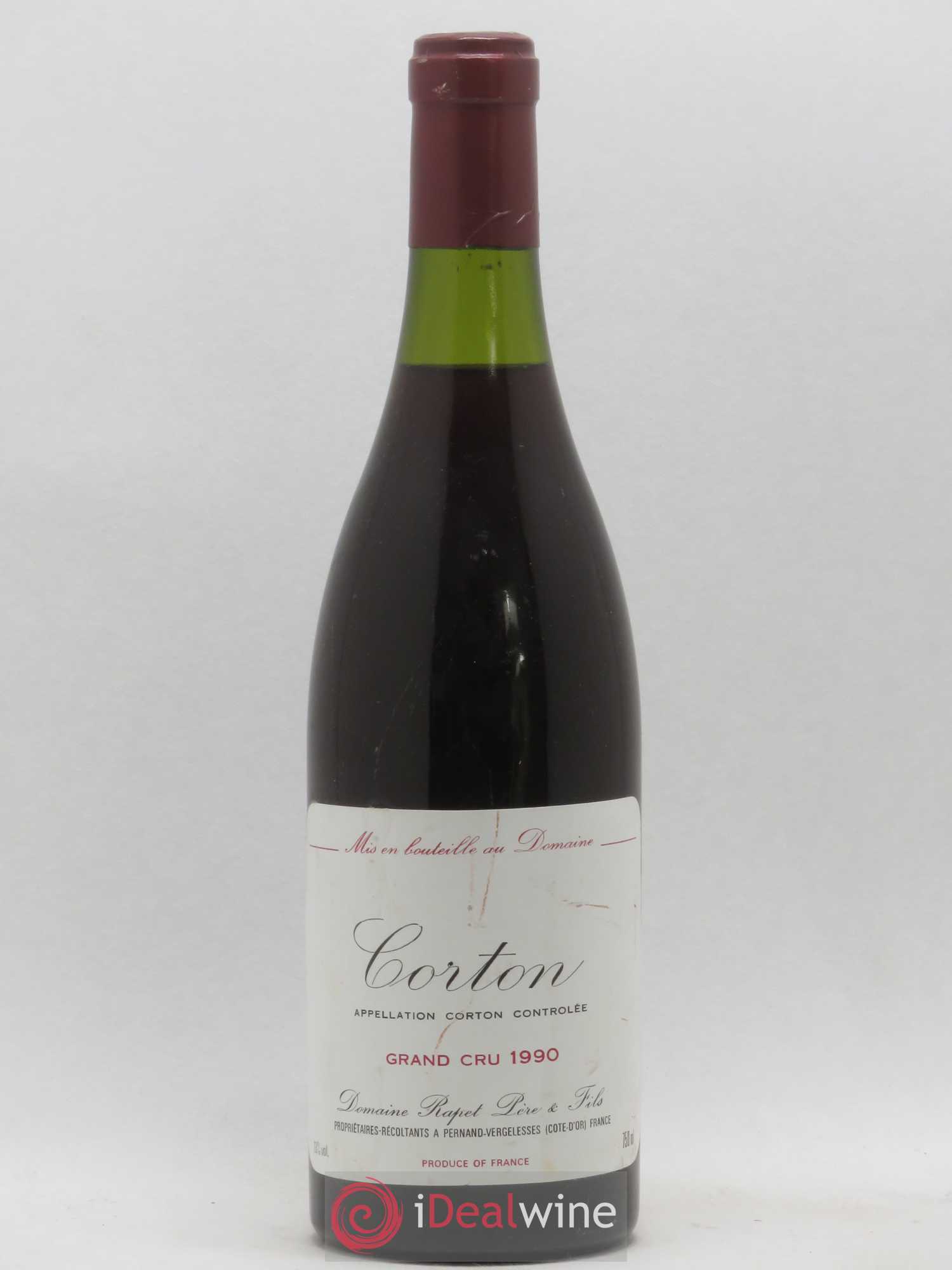Corton Grand Cru Rapet 1990 - Lot de 1 bouteille - 0