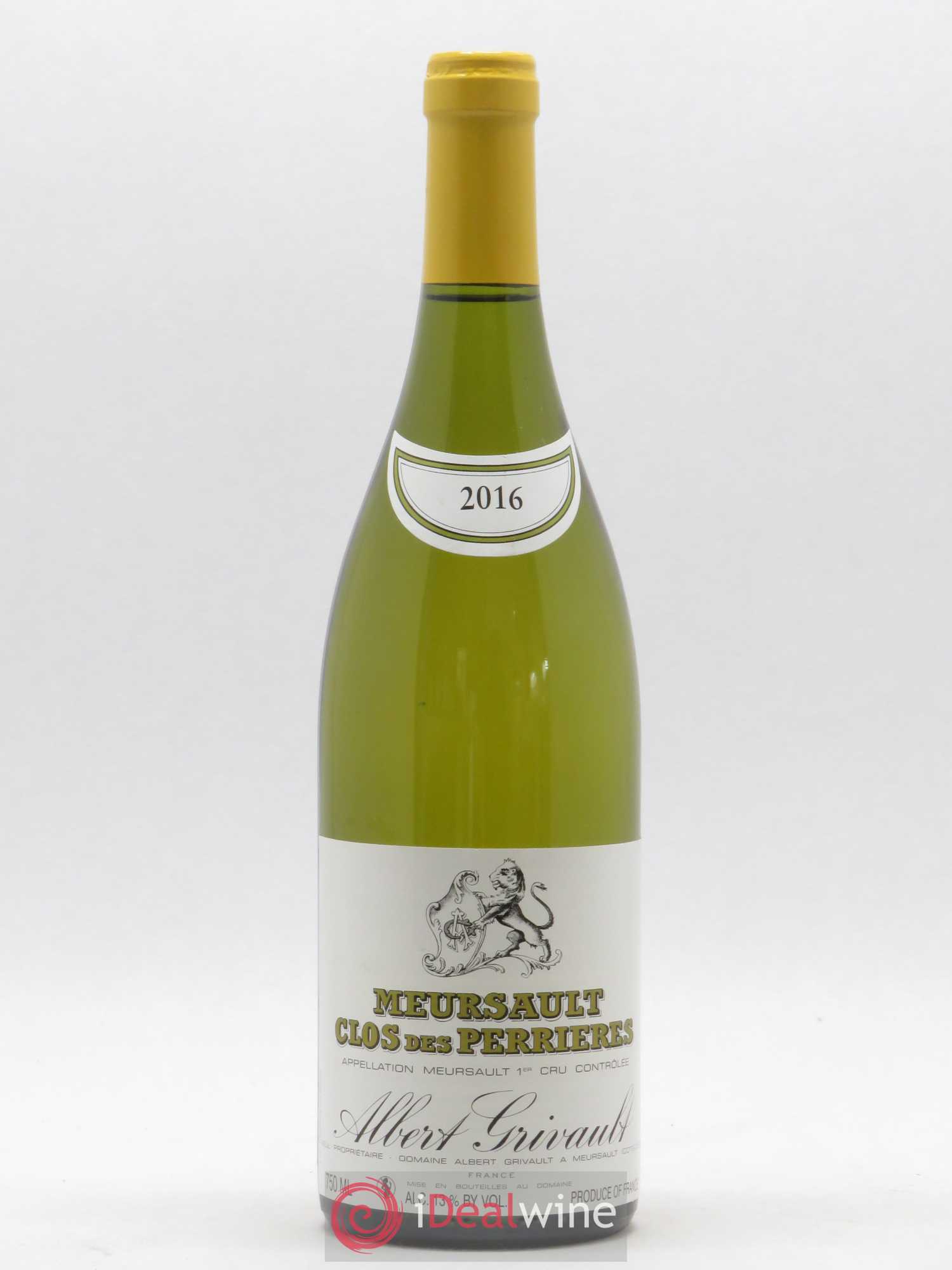 Meursault 1er Cru Clos des Perrières Monopole Albert Grivault 2016 - Lot de 1 bouteille - 0