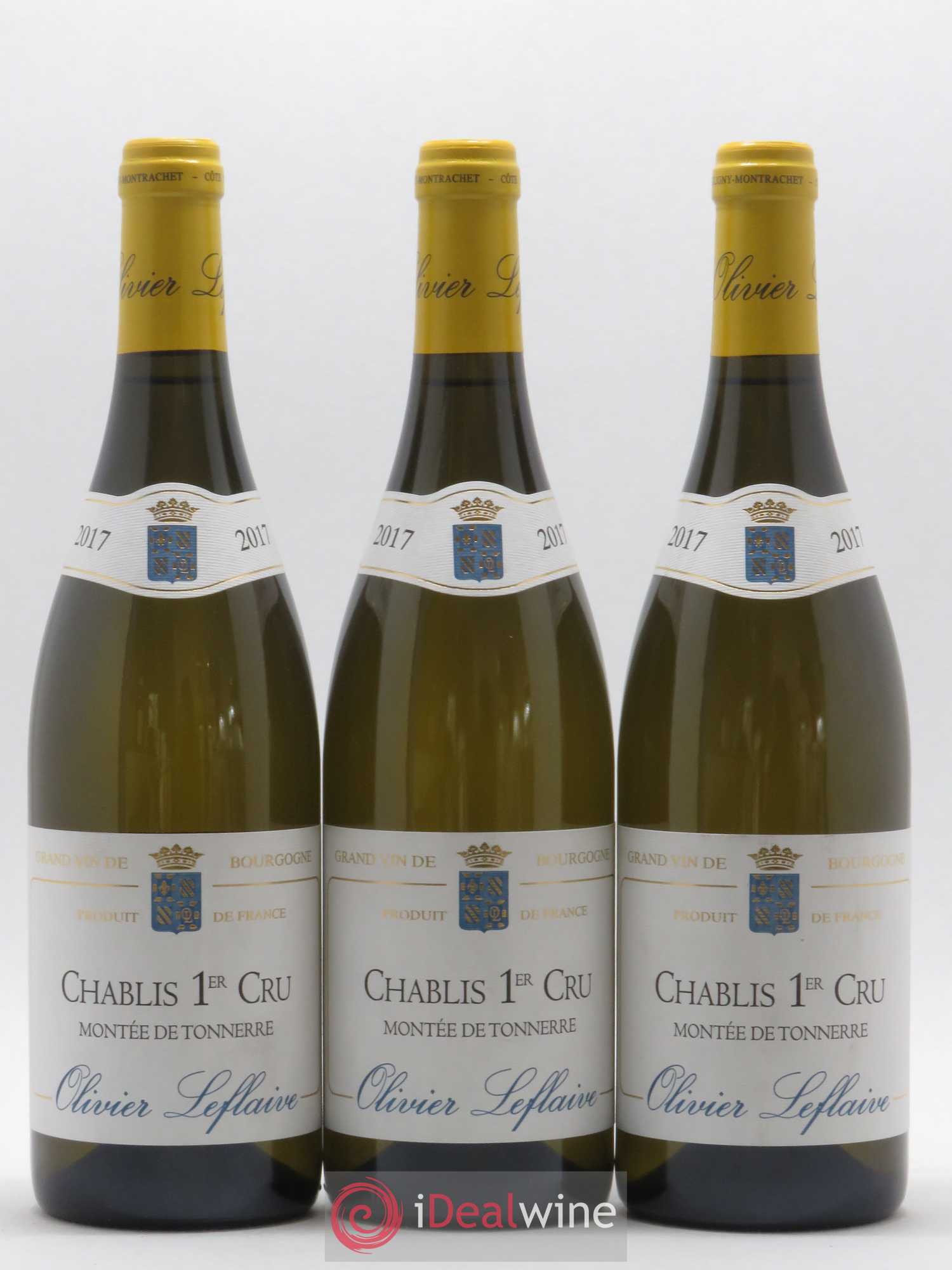 Chablis 1er Cru Montée de Tonnerre Olivier Leflaive 2017 - Posten von 3 Flaschen - 0