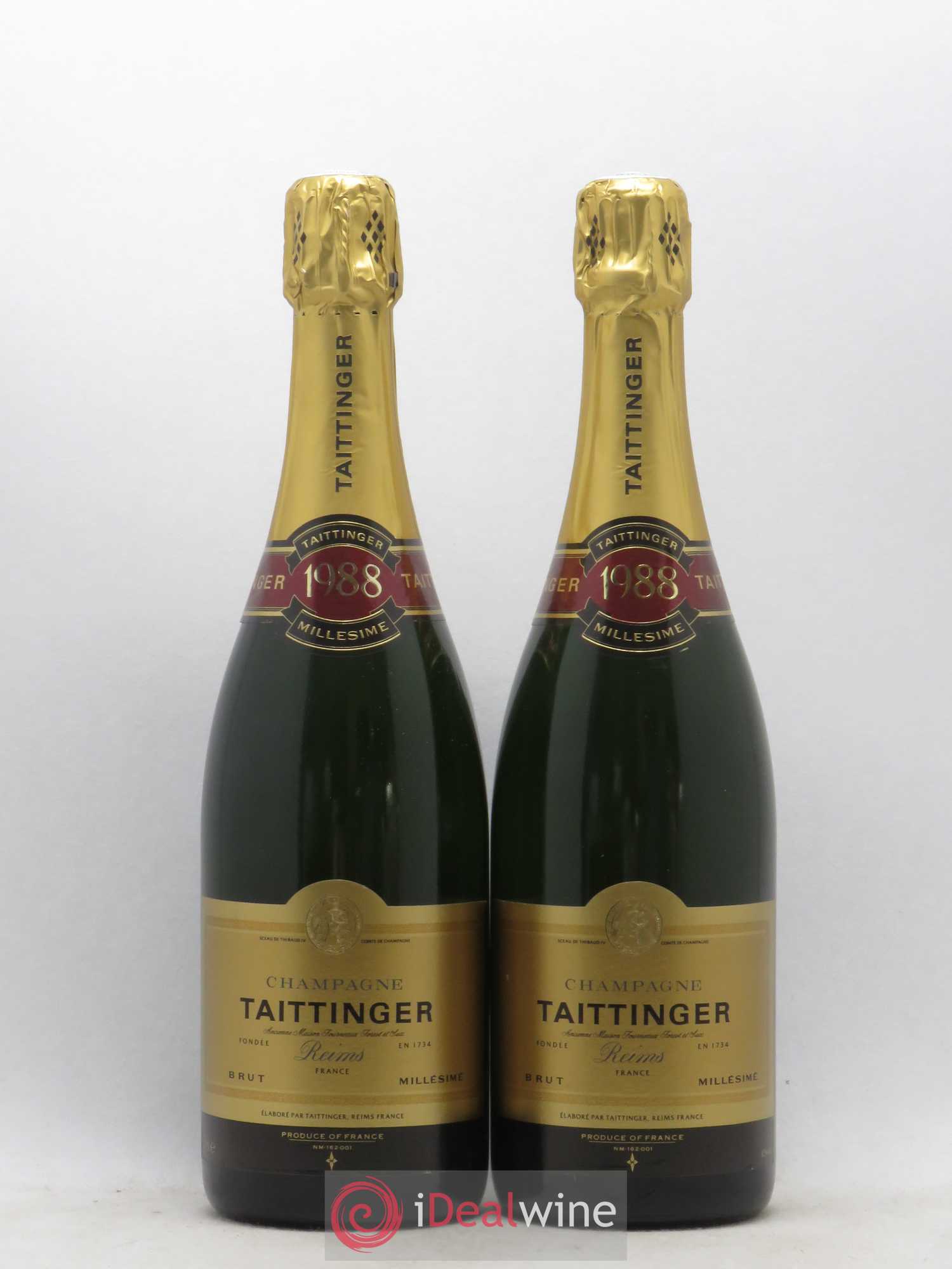 Brut Réserve Taittinger 1988 - Lot de 2 bouteilles - 0