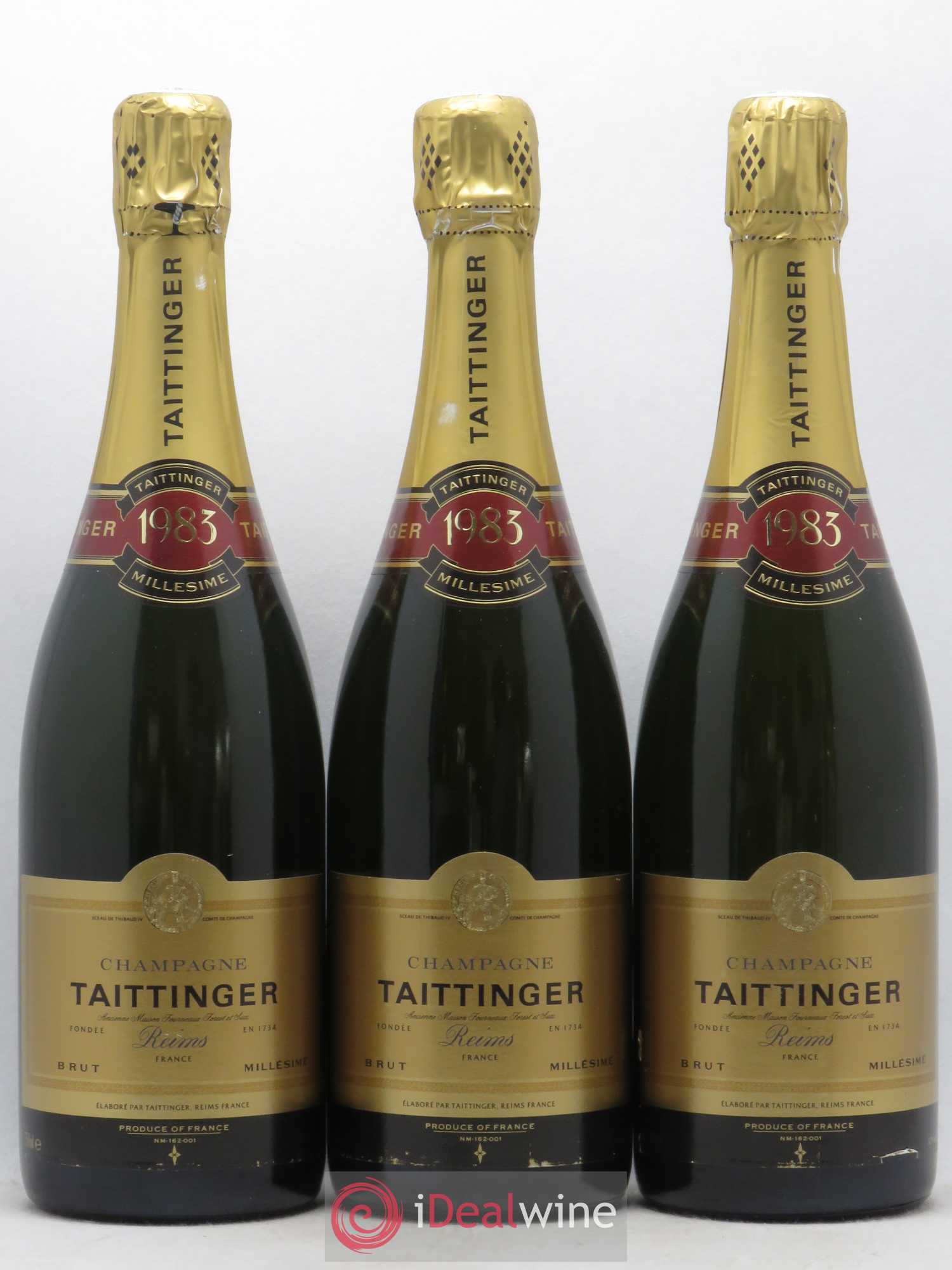 Brut Réserve Taittinger 1983 - Lot de 3 bouteilles - 0